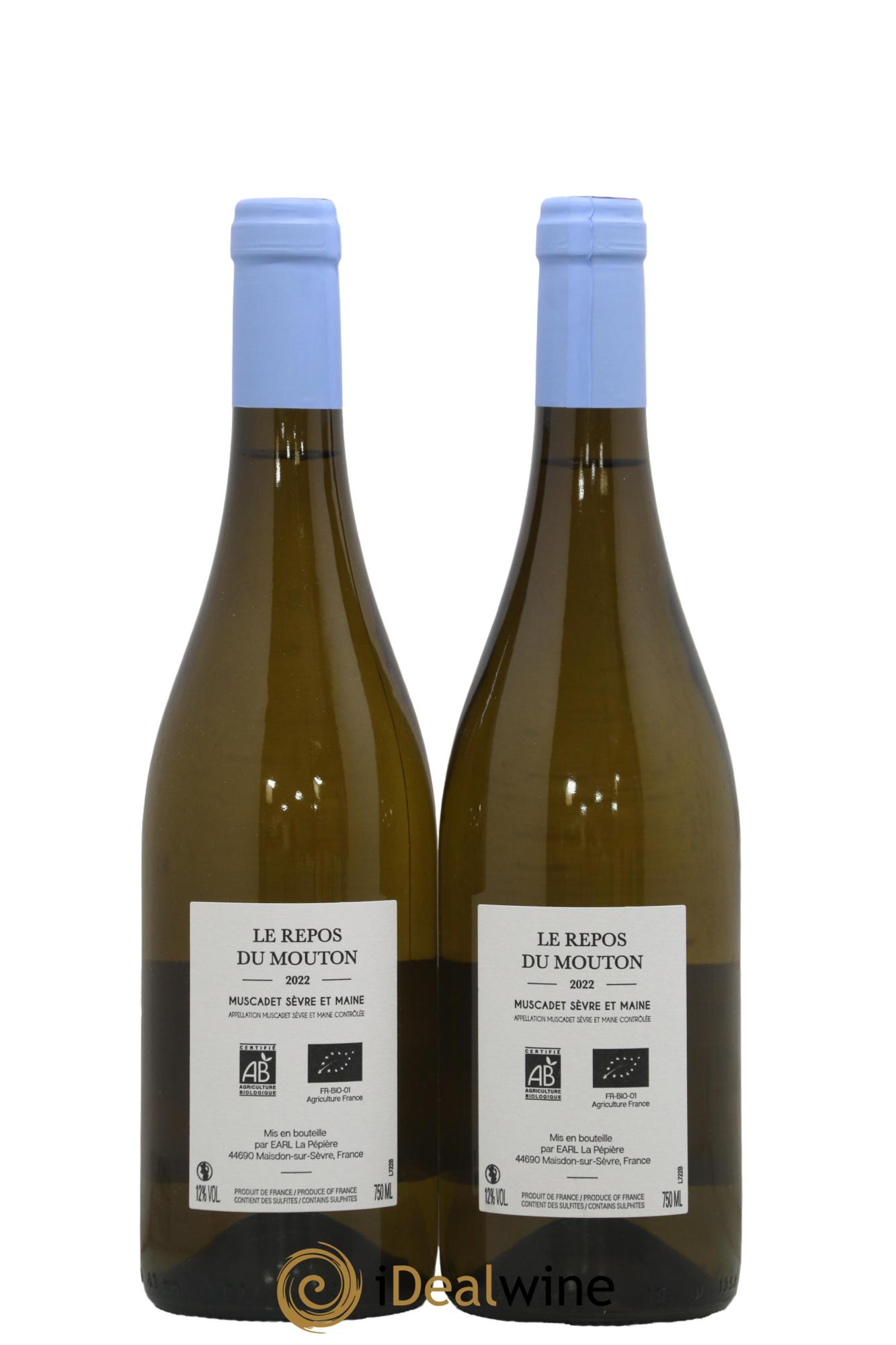 Muscadet-Sèvre-et-Maine Le Repos du Mouton Domaine de la Pépière 2022 - Lot de 2 bouteilles - 1