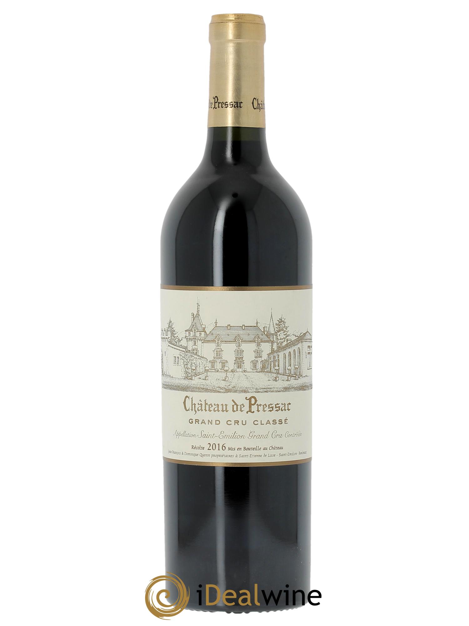 Château de Pressac Grand Cru Classé 2016 - Lot de 1 bouteille - 0
