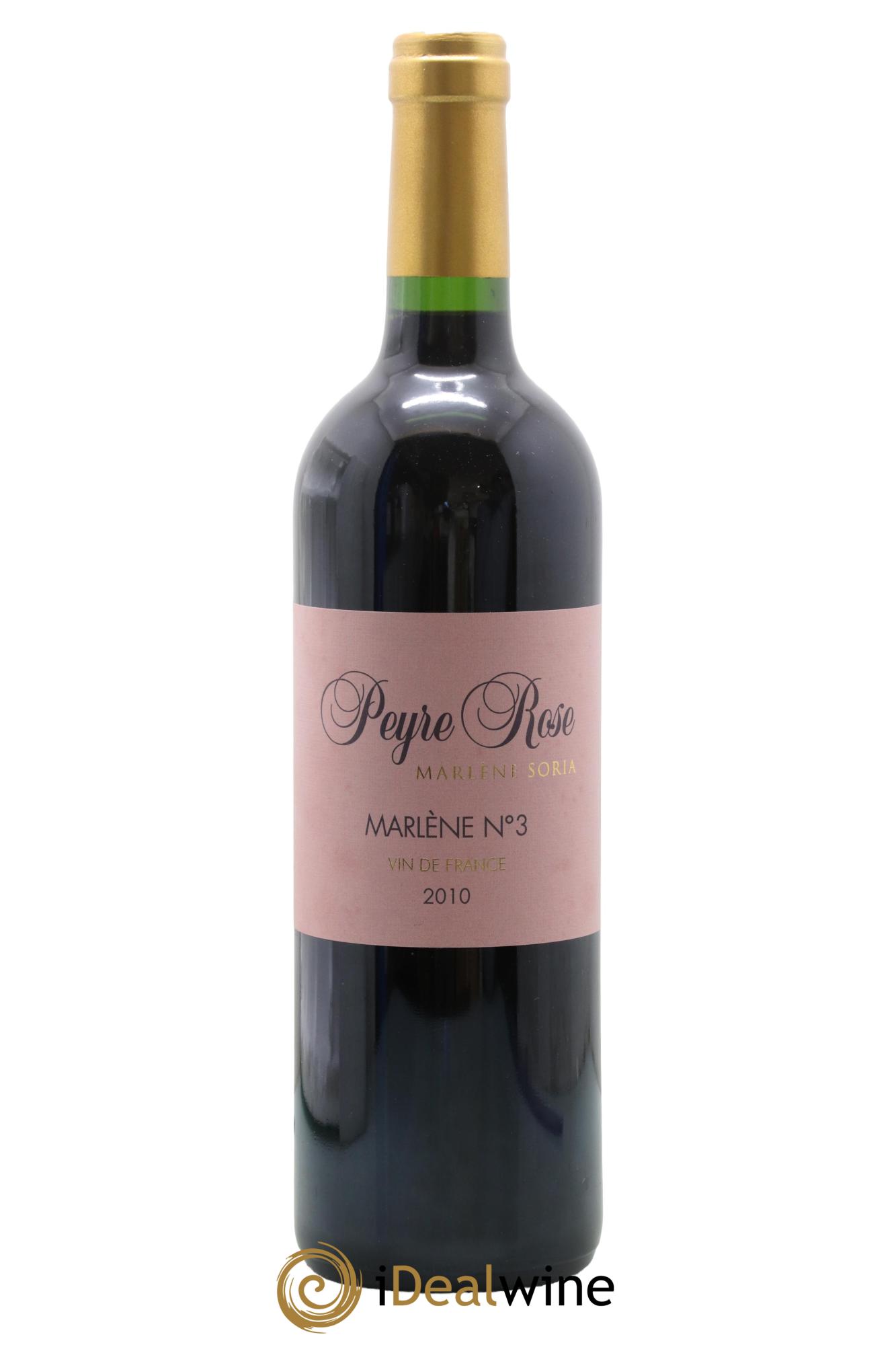 Vin de France (anciennement Coteaux du Languedoc) Peyre Rose Marlène n°3 Marlène Soria 2010 - Lot of 1 bottle - 0