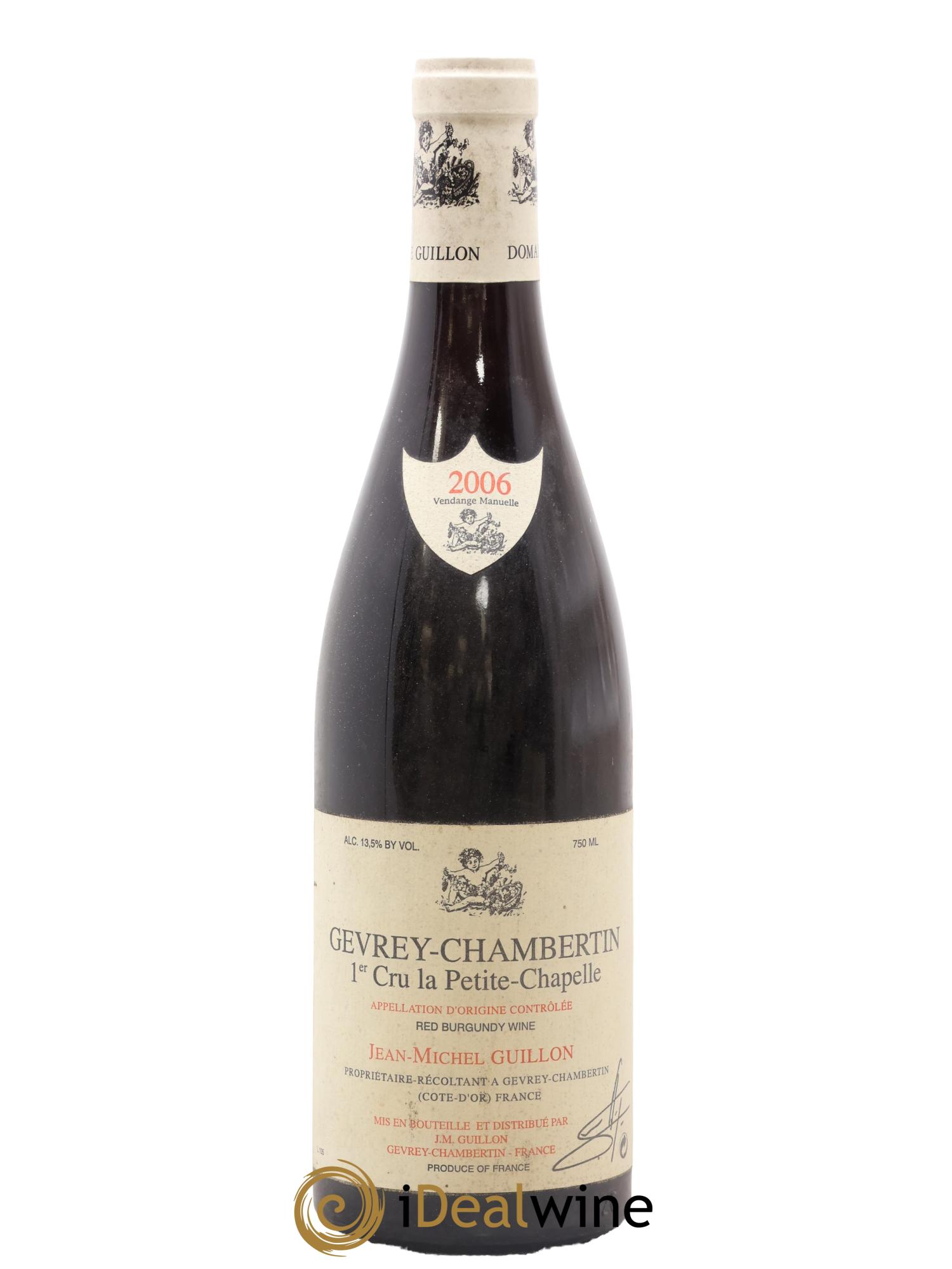 Gevrey-Chambertin 1er Cru Petite Chapelle Jean-Michel Guillon 2006 - Lot de 1 bouteille - 0