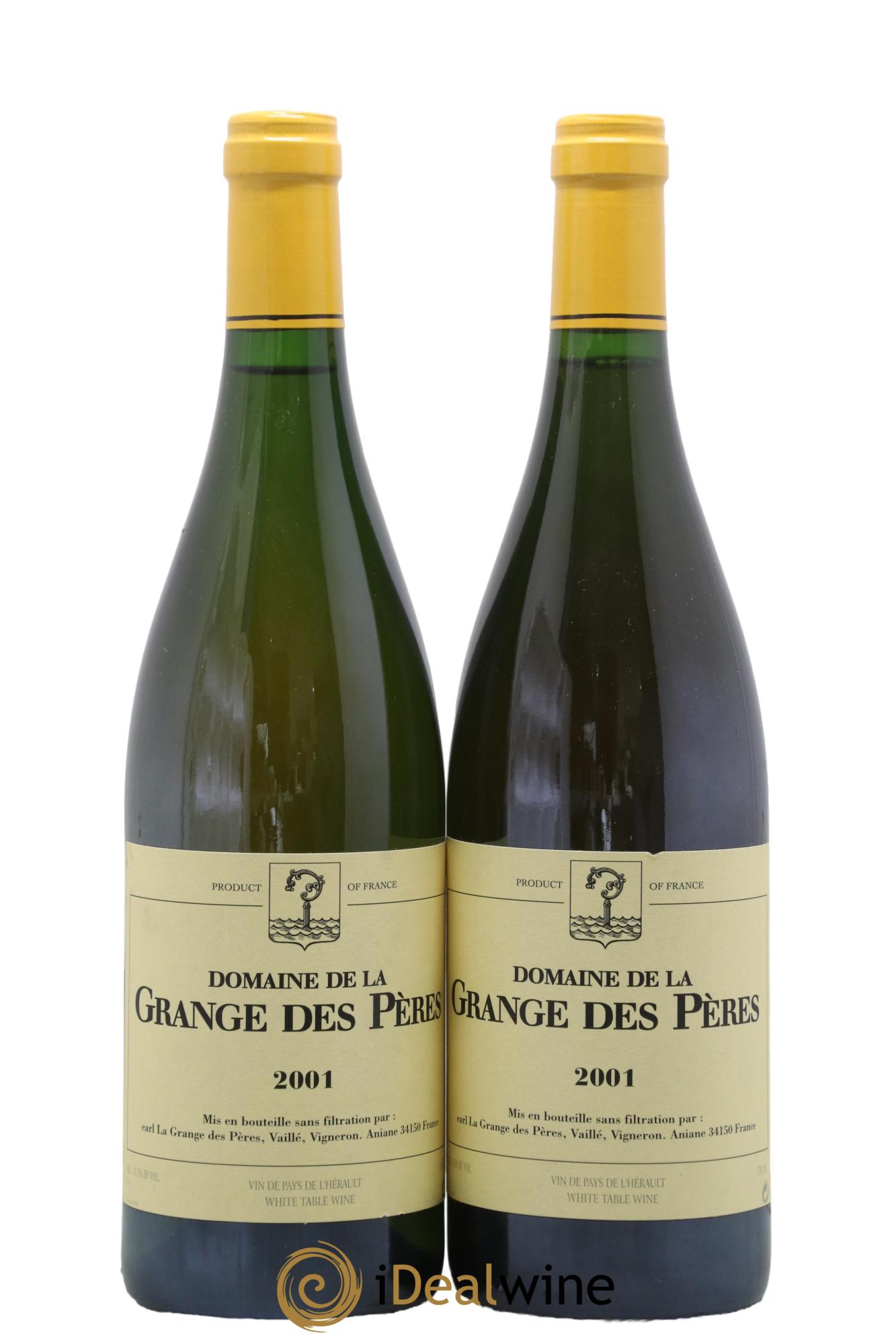IGP Pays d'Hérault Grange des Pères Laurent Vaillé 2001 - Lot de 2 bouteilles - 0