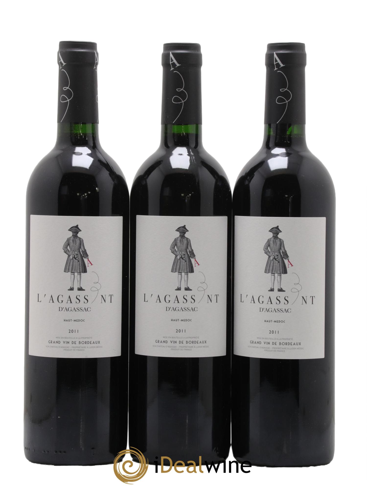 Haut Médoc l'Agassant d'Agassac 2011 - Lot de 6 bouteilles - 1