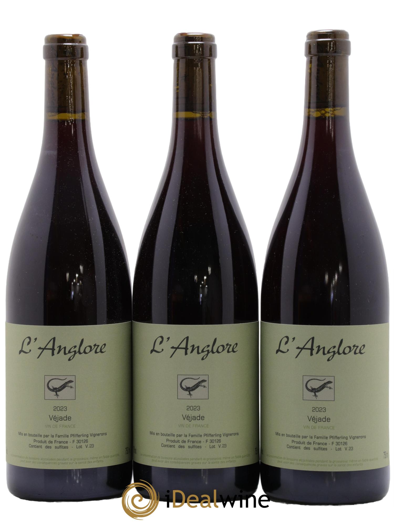 Vin de France Véjade L'Anglore 2023 - Lot de 3 bouteilles - 0