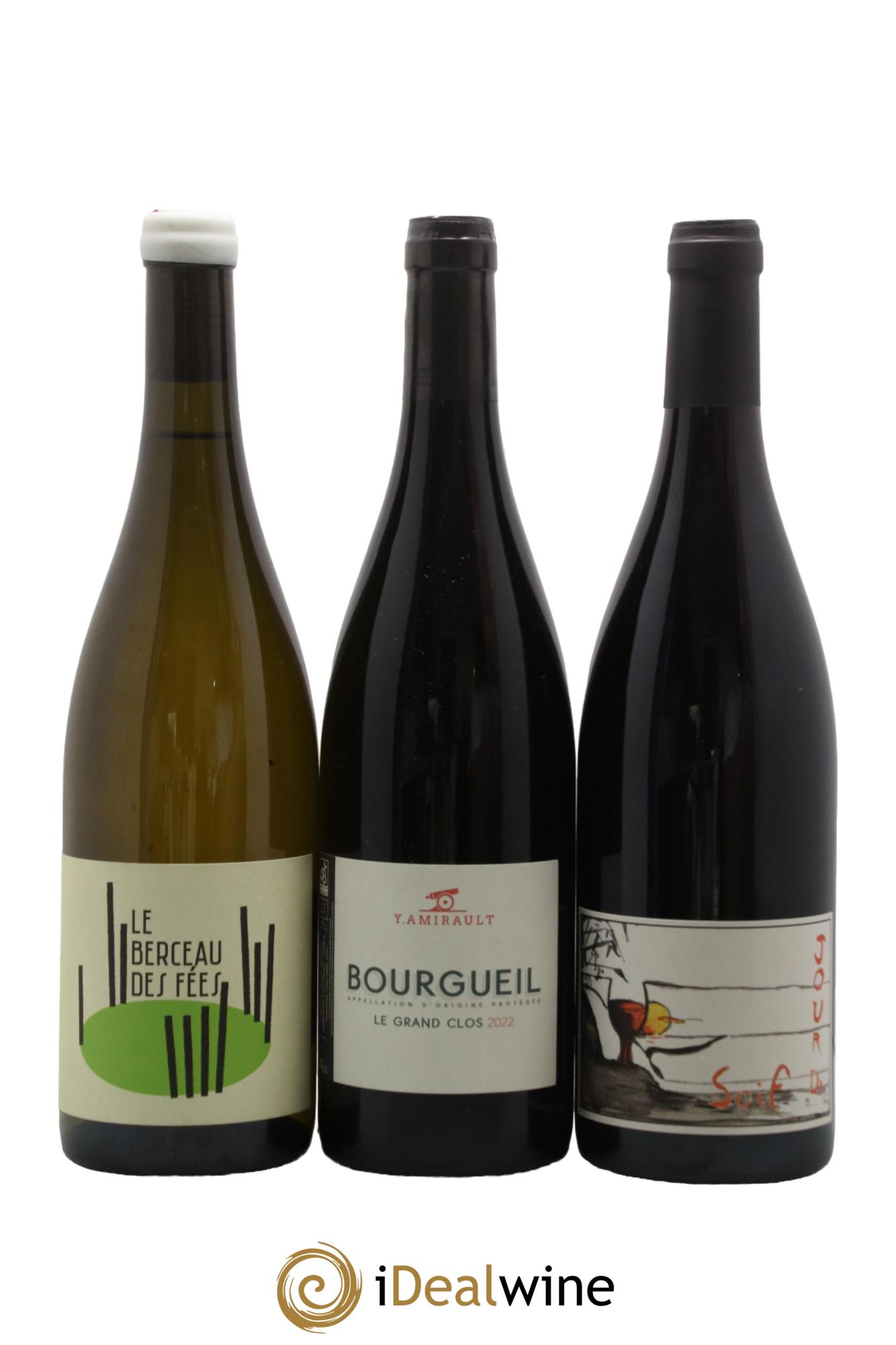 Assortiment de vins d'Anjou noir - Saumur - Bourgueil N°2 - Lot of 6 bottles - 2