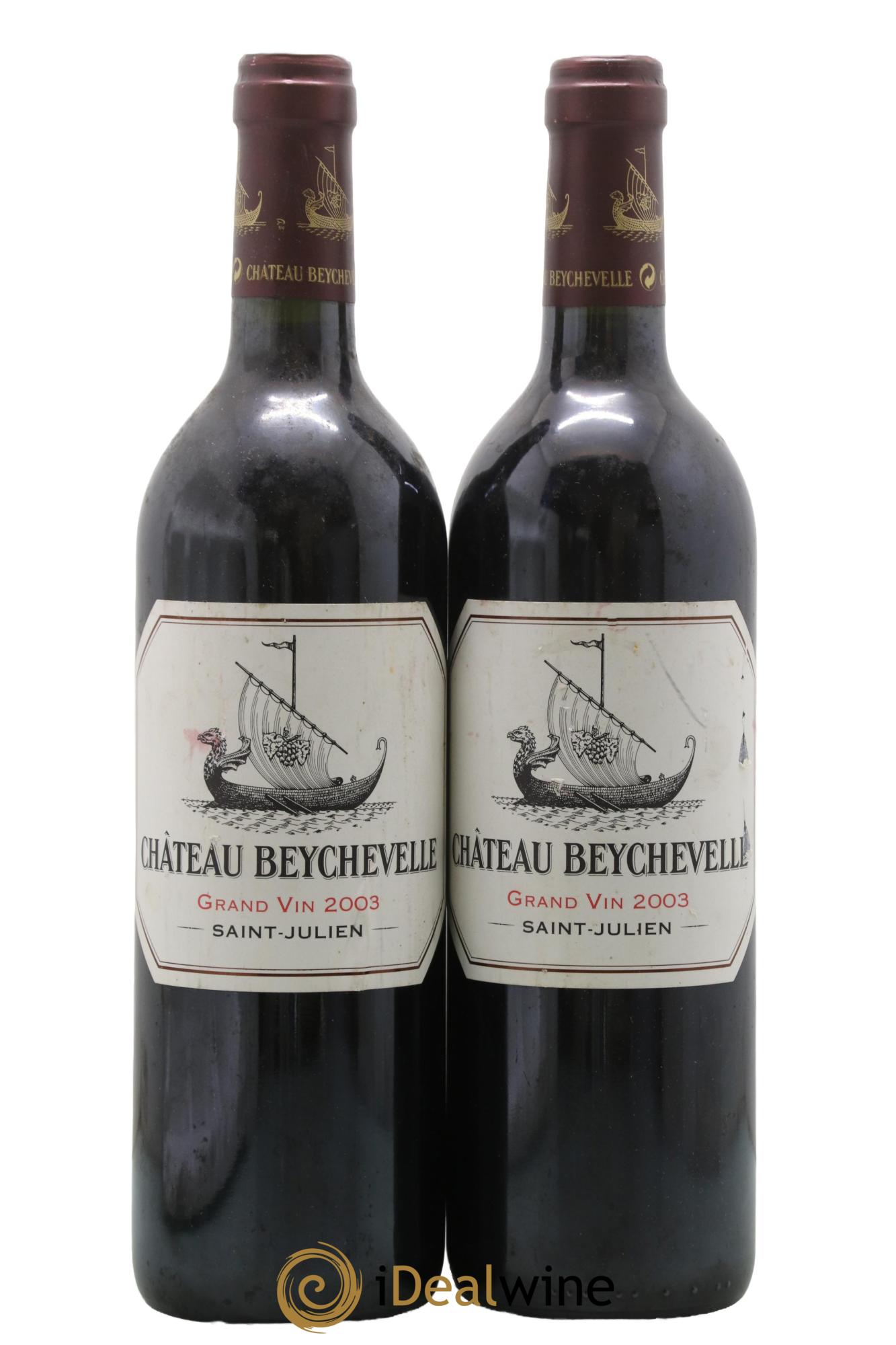 Château Beychevelle 4ème Grand Cru Classé 2003 - Lotto di 2 bottiglie - 0