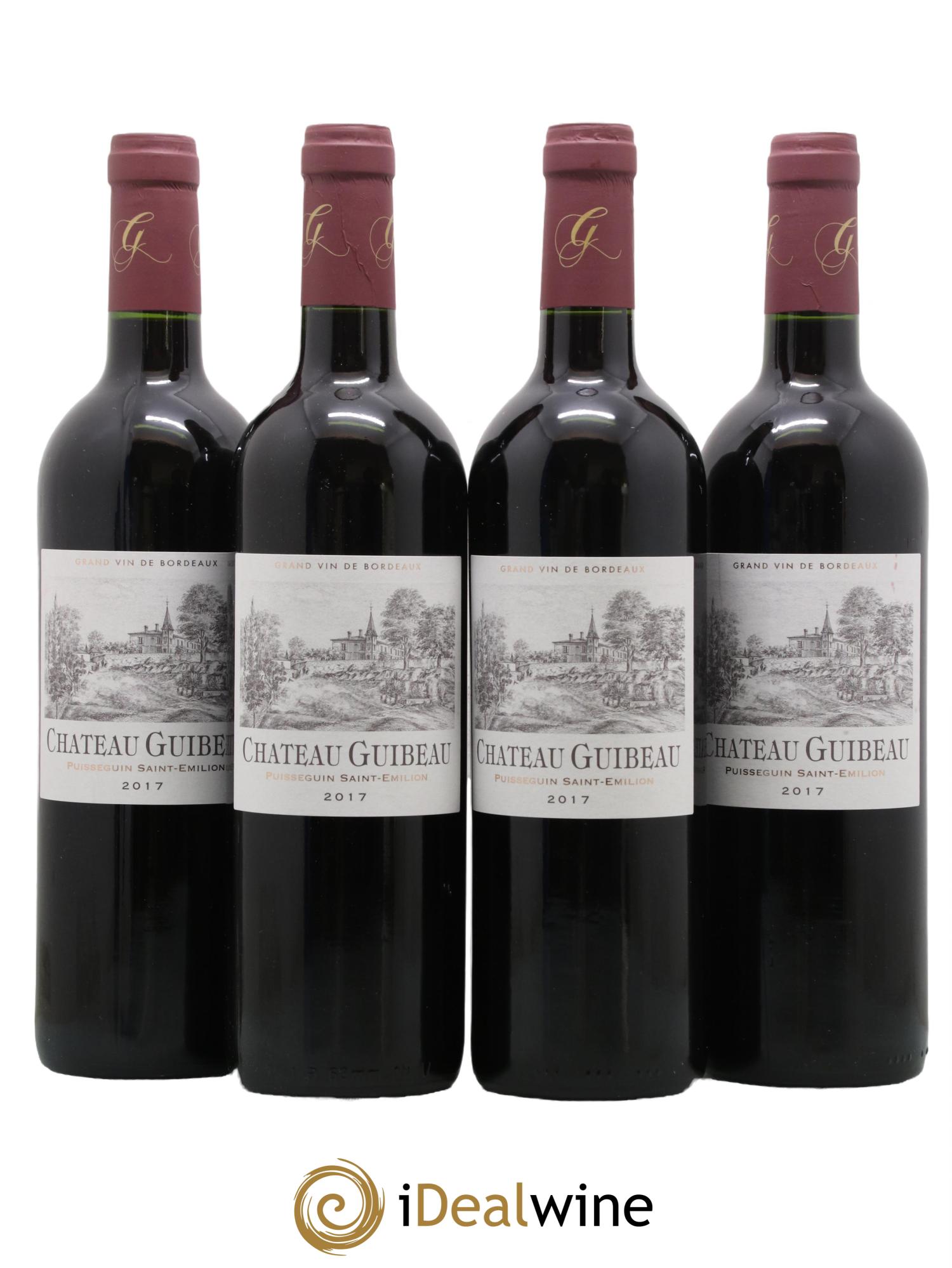 Puisseguin Saint-Émilion Chateau Guibeau 2017 - Lot de 4 bouteilles - 0