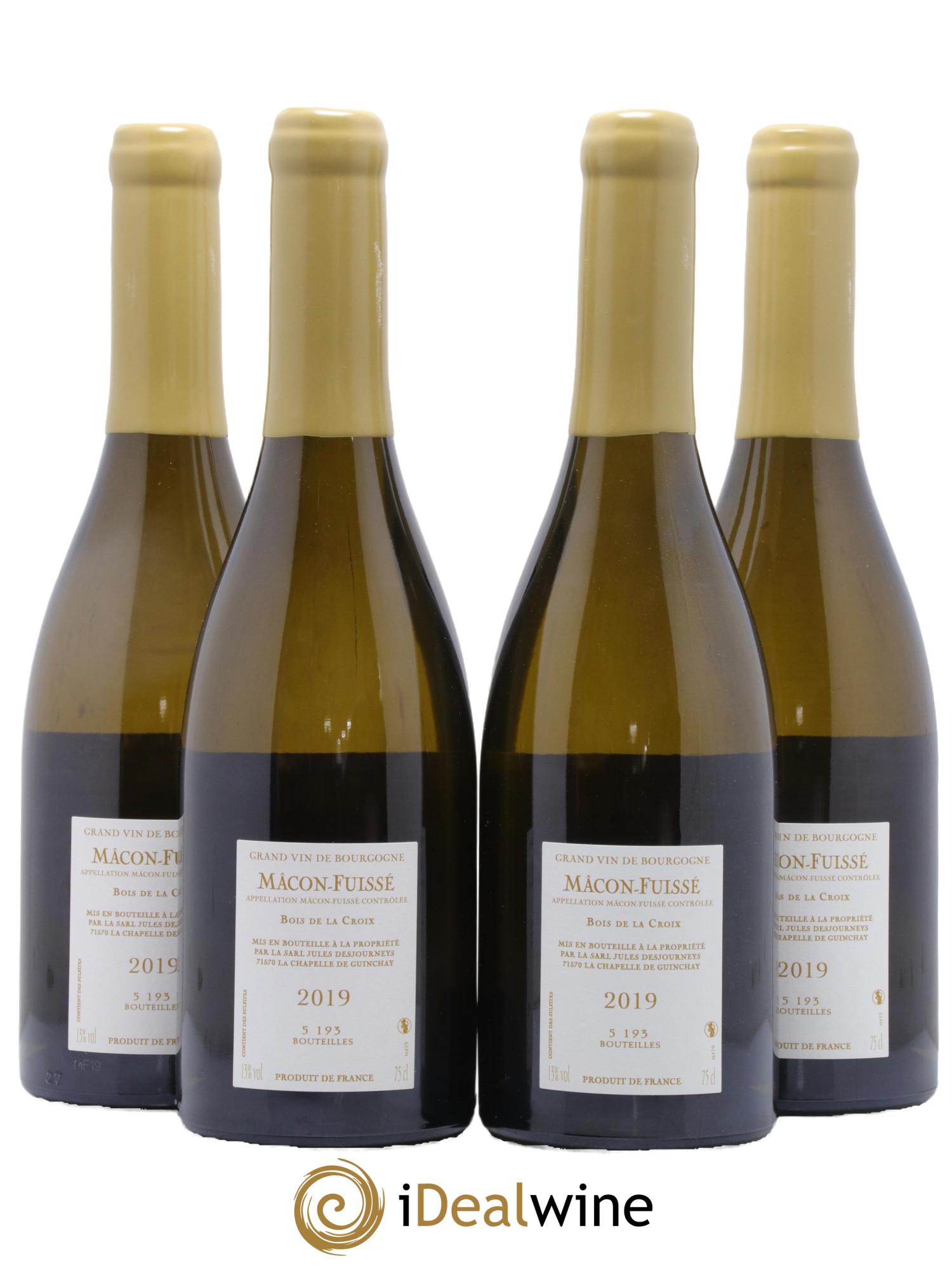 Mâcon-Fuissé Bois de la Croix Jules Desjourneys 2019 - Posten von 4 Flaschen - 1