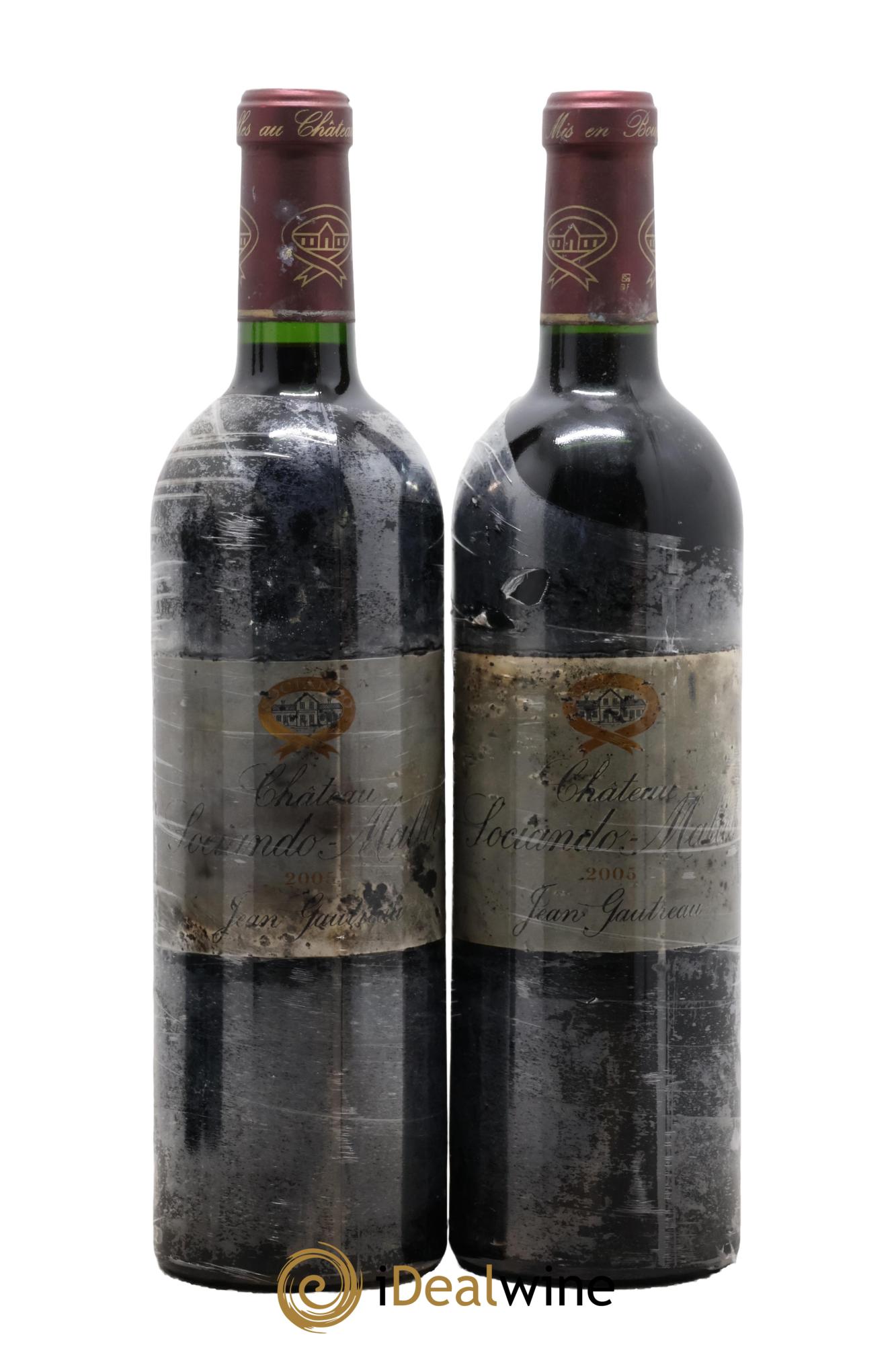 Château Sociando Mallet 2005 - Lot de 2 bouteilles - 0