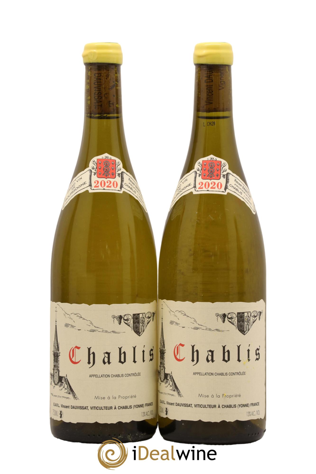 Chablis Vincent Dauvissat (Domaine) 2020 - Lot de 2 bouteilles - 0