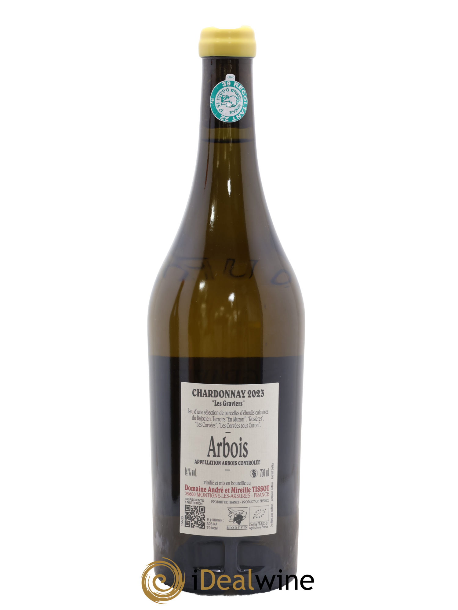 Arbois Chardonnay Les Graviers Bénédicte et Stéphane Tissot 2023 - Lot de 1 bouteille - 1
