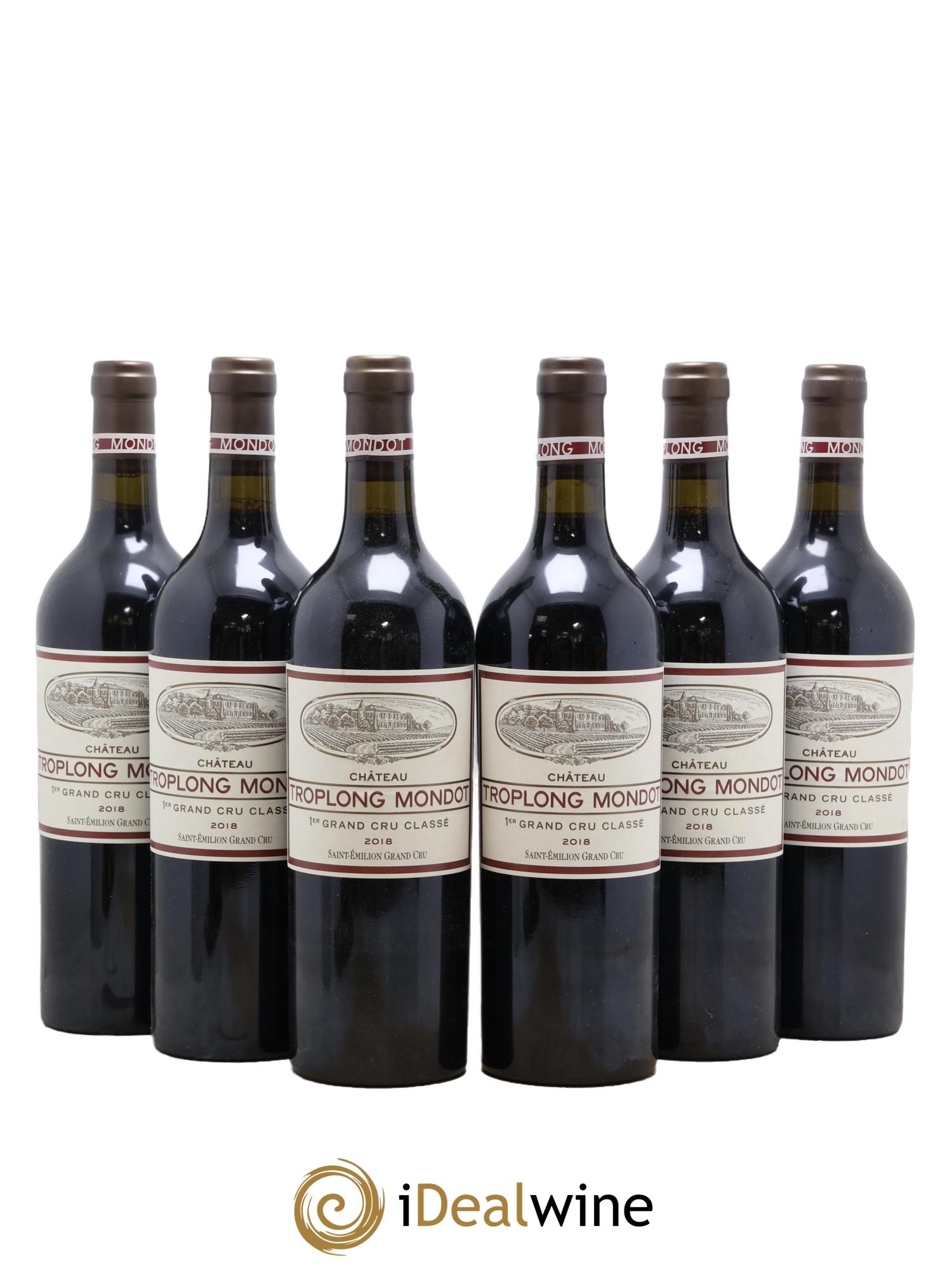 Château Troplong Mondot 1er Grand Cru Classé B 2018 - Lot de 6 bouteilles - 0