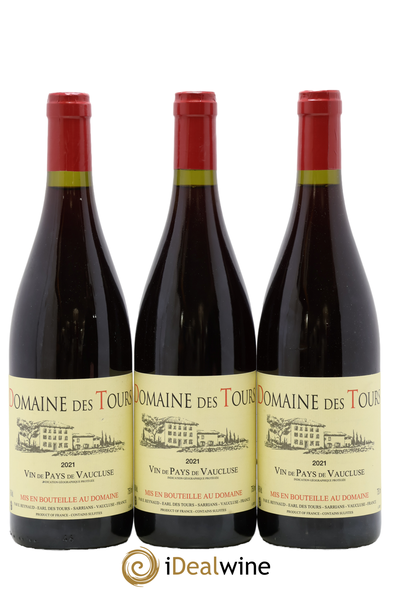 Vaucluse (Vin de Pays de Vaucluse) Domaine des Tours Emmanuel Reynaud 2021 - Lotto di 3 bottiglie - 0