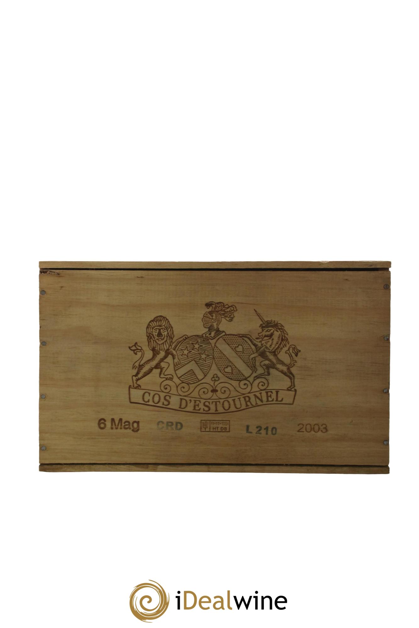 Cos d'Estournel 2ème Grand Cru Classé 2003 - Posten von 6 Magnum - 1