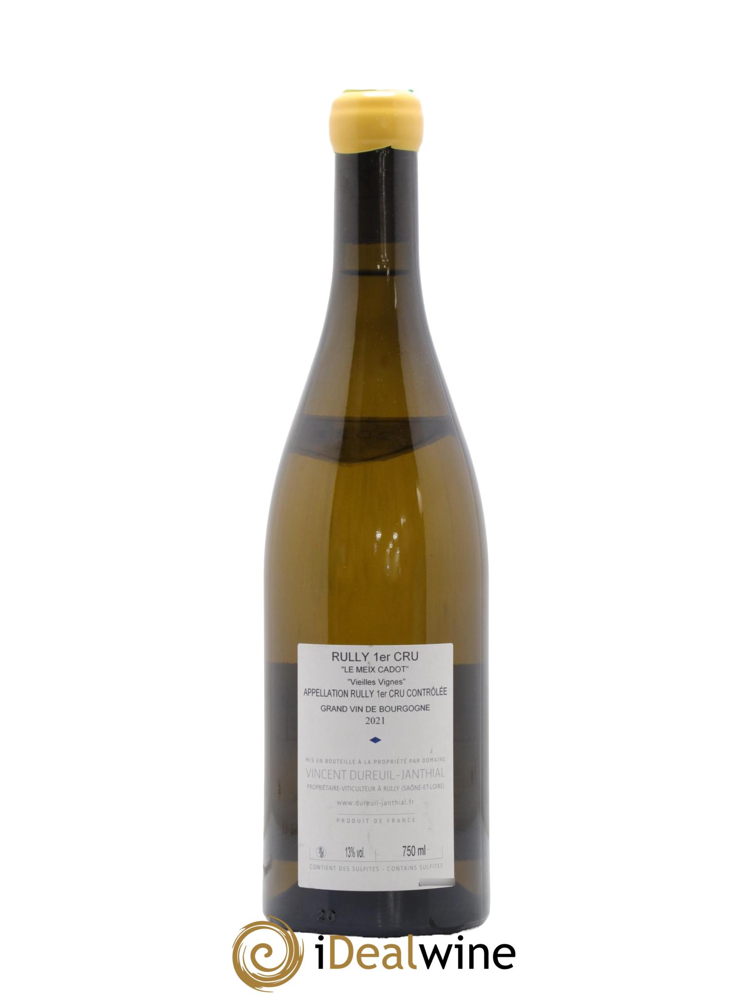 Rully 1er Cru Le Meix Cadot Vieilles Vignes Vincent Dureuil-Janthial 2021 - Lot de 1 bouteille - 1