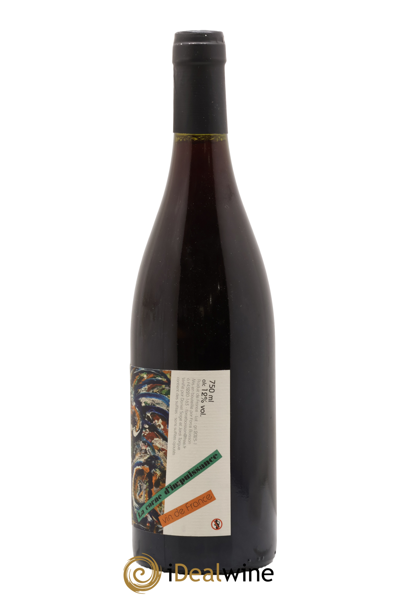 Vin de France La Corne d'Impuissance Daniel Sage 2022 - Lot of 1 bottle - 1