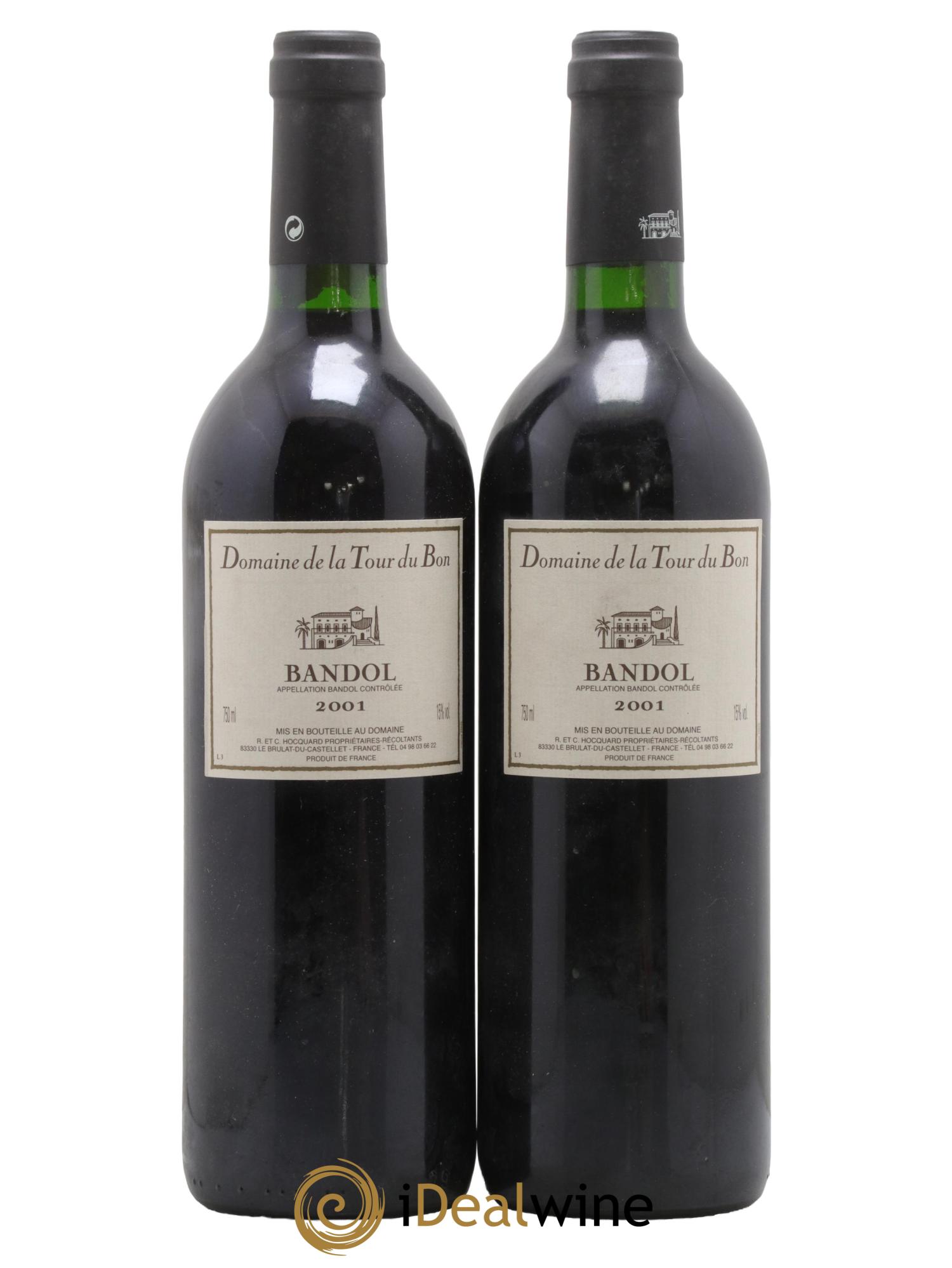 Bandol La Tour du Bon Agnès Henry 2001 - Lot of 2 bottles - 0