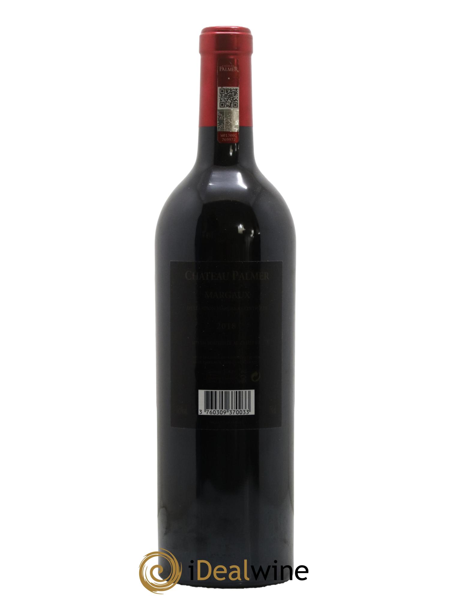 Château Palmer 3ème Grand Cru Classé 2018 - Lot de 1 bouteille - 1