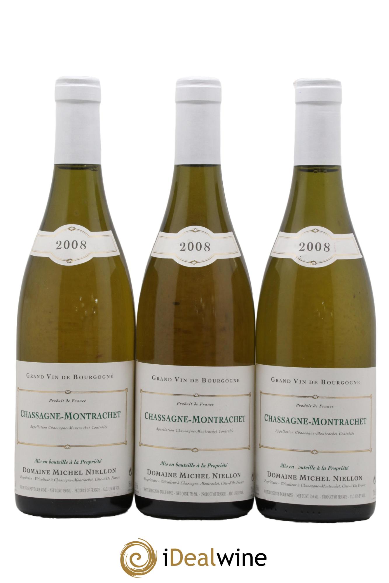 Chassagne-Montrachet Michel Niellon (Domaine) 2008 - Lot of 3 bottles - 0
