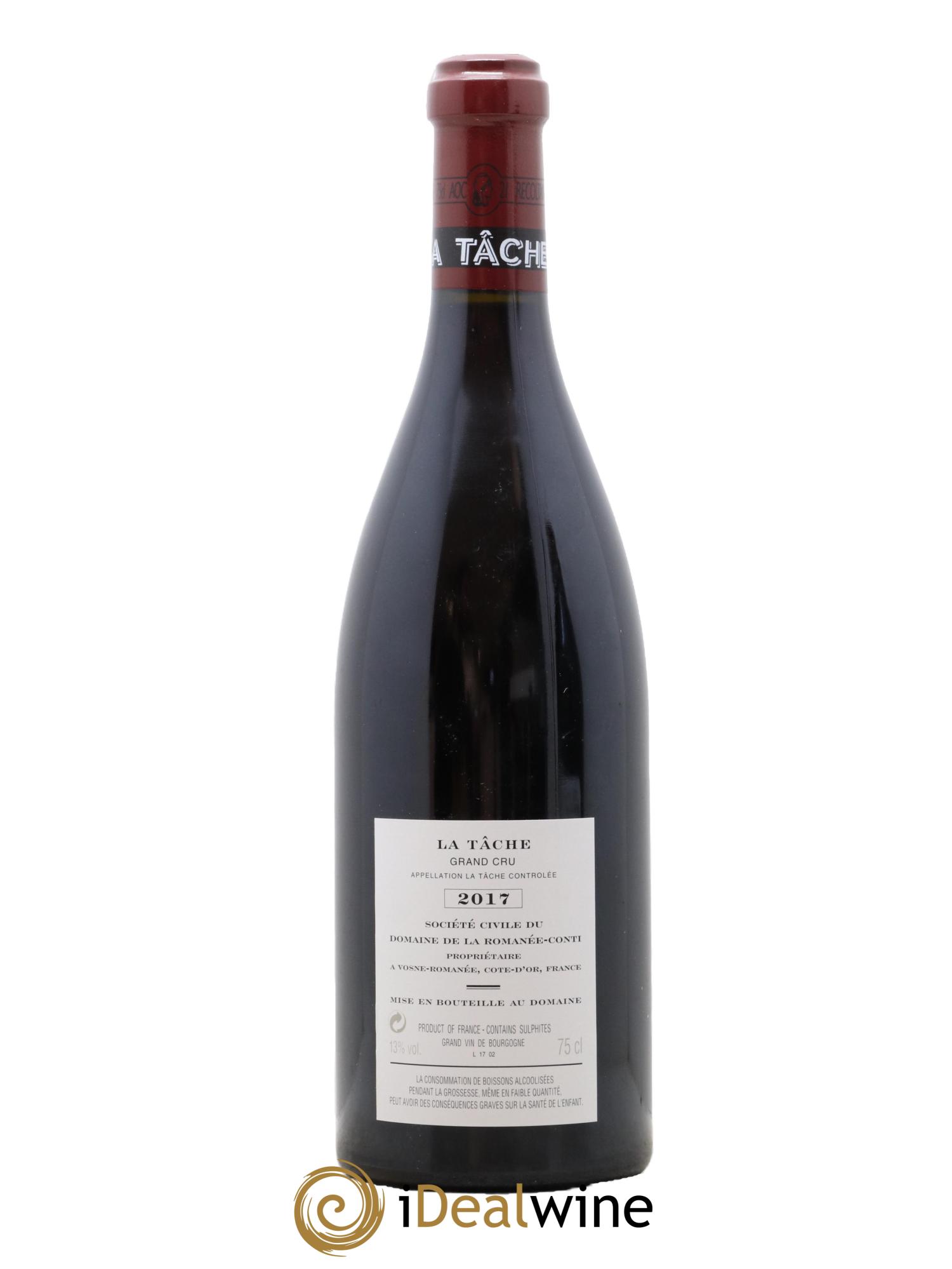 La Tâche Grand Cru Domaine de la Romanée-Conti  2017 - Lot of 1 bottle - 1