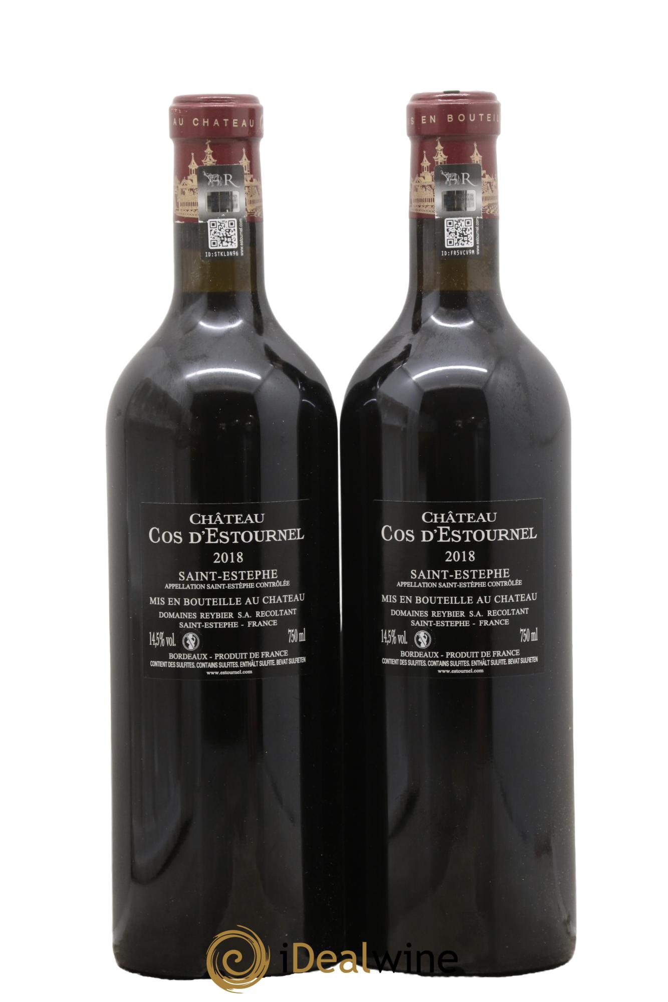 Cos d'Estournel 2ème Grand Cru Classé 2018 - Lot of 2 bottles - 1