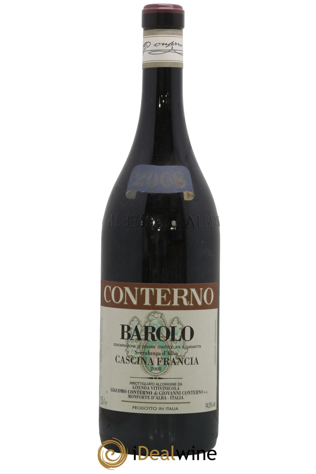 Barolo DOCG Cascina Francia Giacomo Conterno 2008 - Lot de 1 magnum - 0