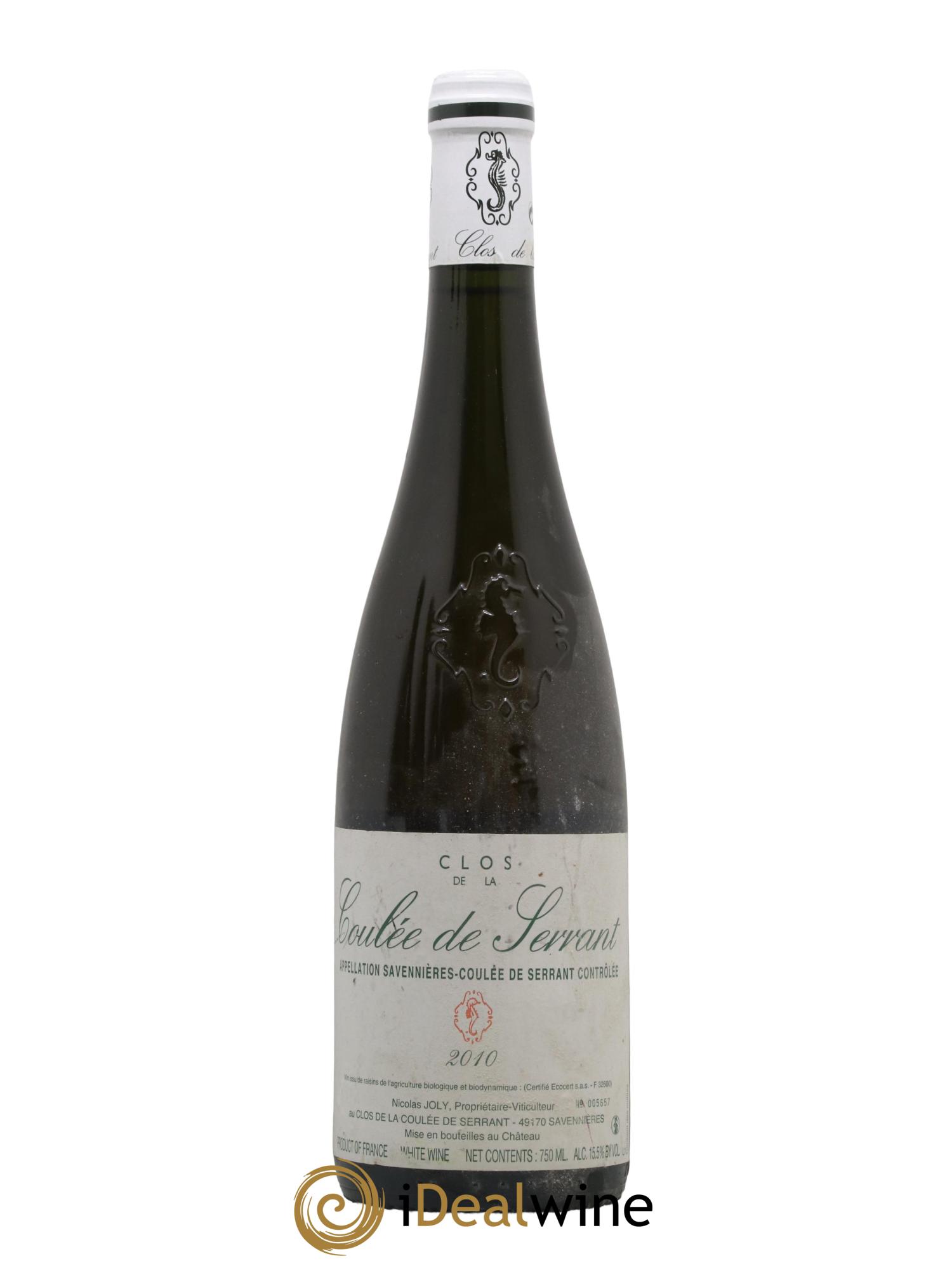 Savennières Clos de la Coulée de Serrant Vignobles de la Coulée de Serrant - Nicolas Joly 2010 - Lot of 1 bottle - 0