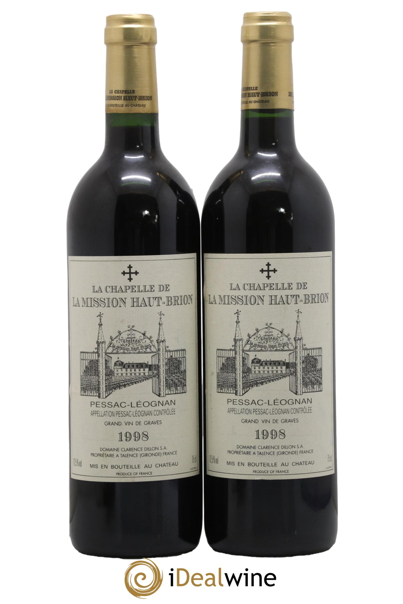 La Chapelle de La Mission Haut-Brion Second Vin 1998 - Lot de 2 bouteilles - 0