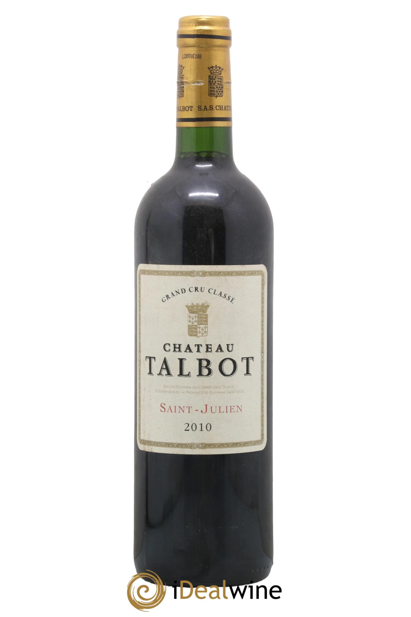 Château Talbot 4ème Grand Cru Classé 2010 - Lot de 1 bouteille - 0