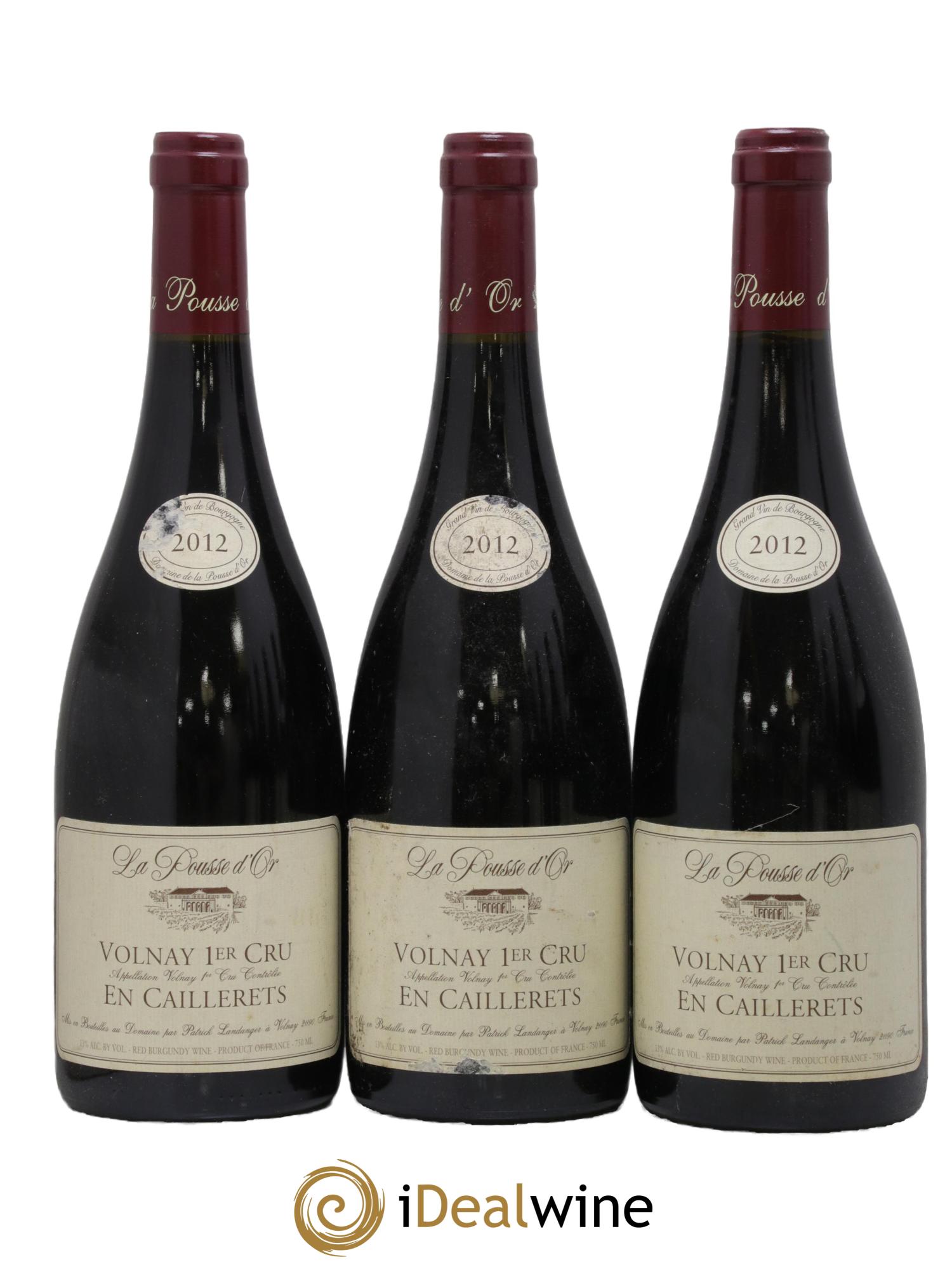 Volnay 1er Cru Les Caillerets La Pousse d'Or (Domaine de) 2012 - Lot de 3 bouteilles - 0