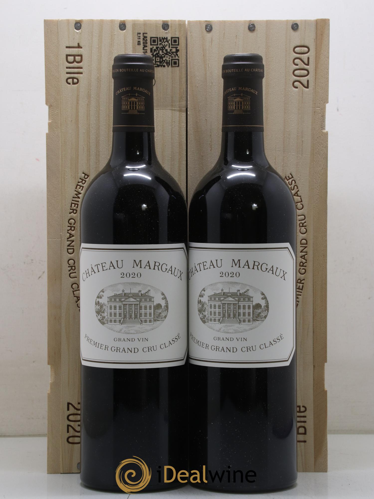 Château Margaux 1er Grand Cru Classé 2020 - Lot de 2 bouteilles - 1