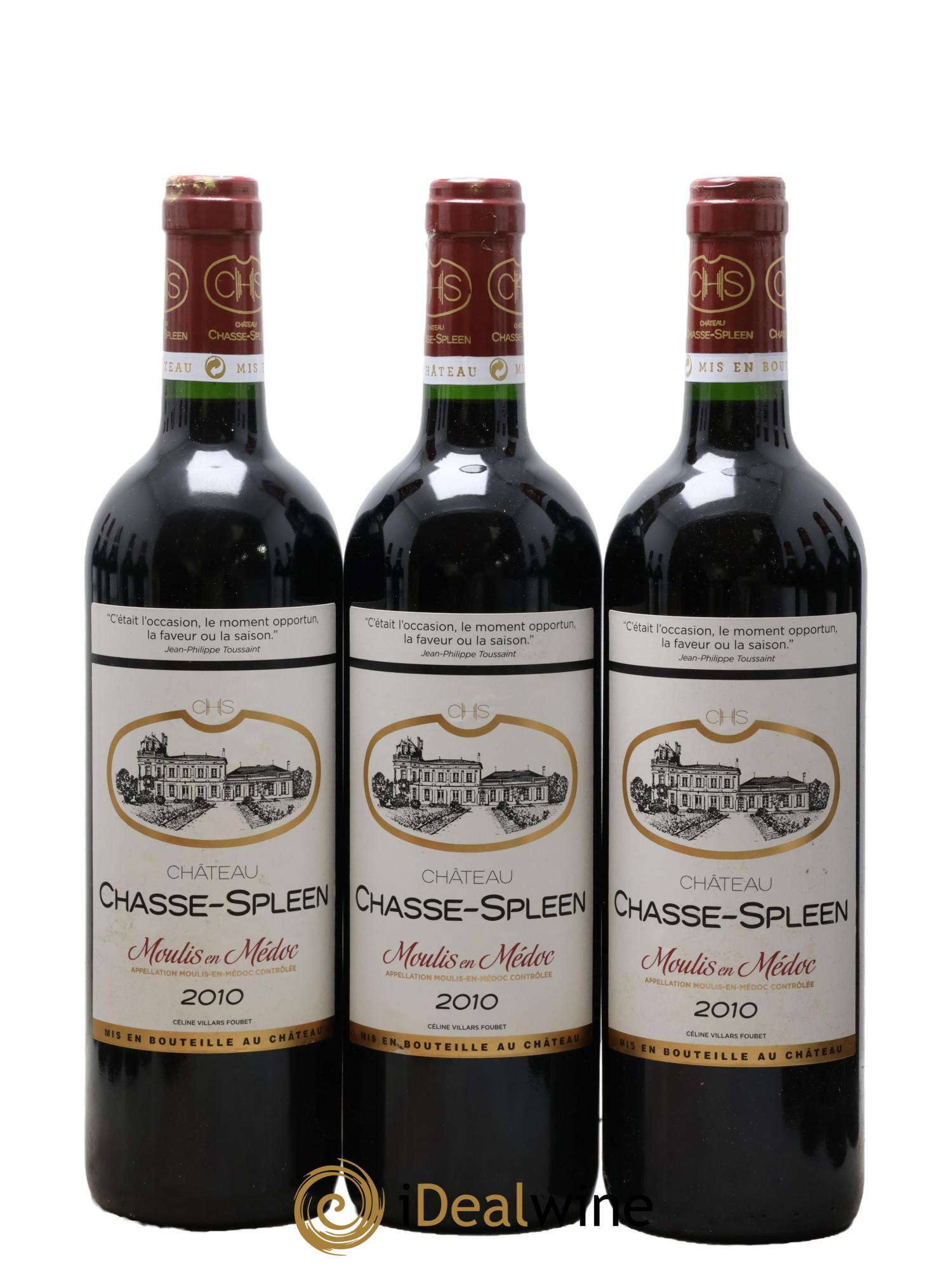 Château Chasse Spleen  2010 - Lot of 12 bottles - 1