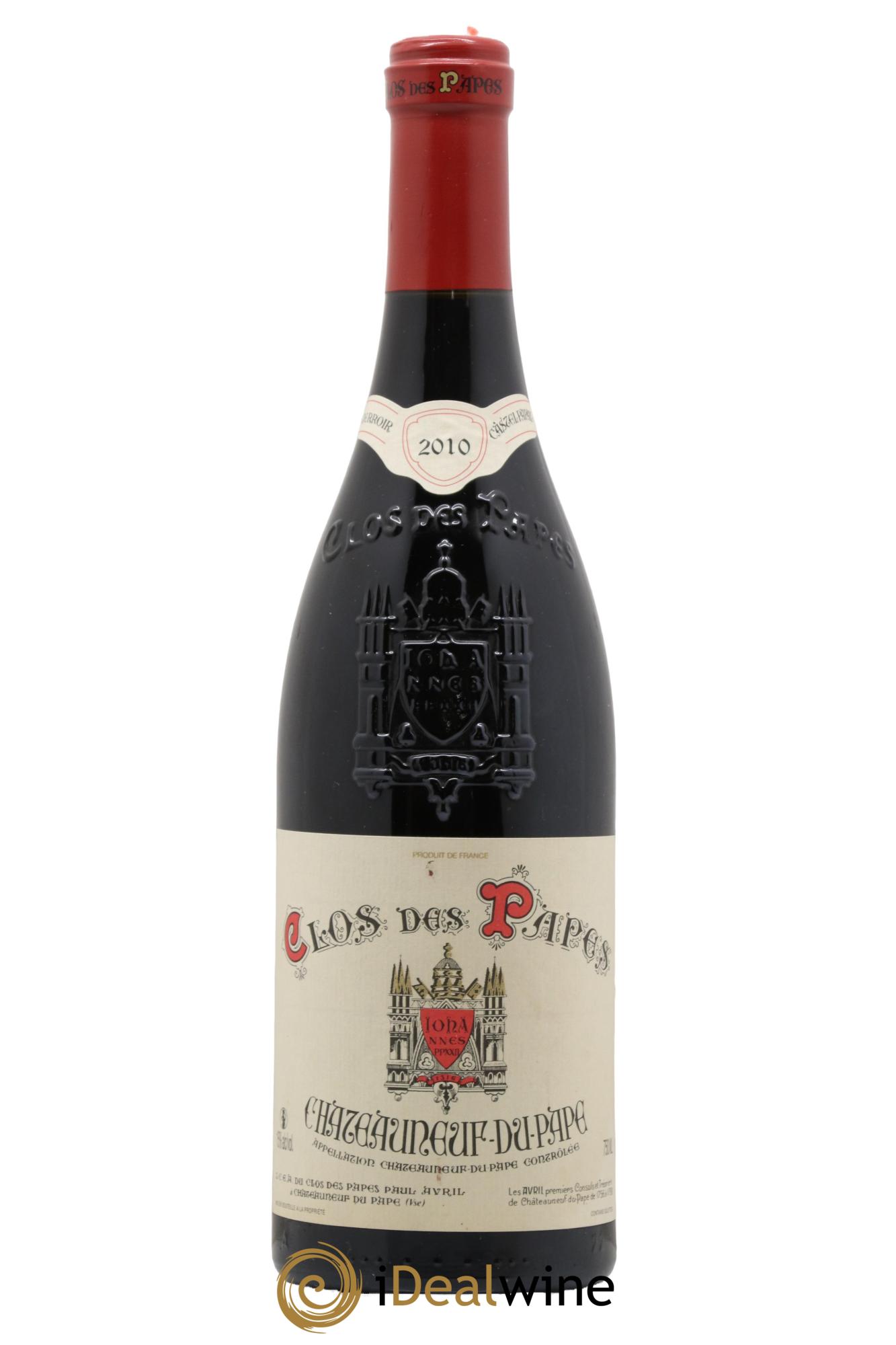 Châteauneuf-du-Pape Clos des Papes - Paul Avril 2010 - Lot de 1 bouteille - 0