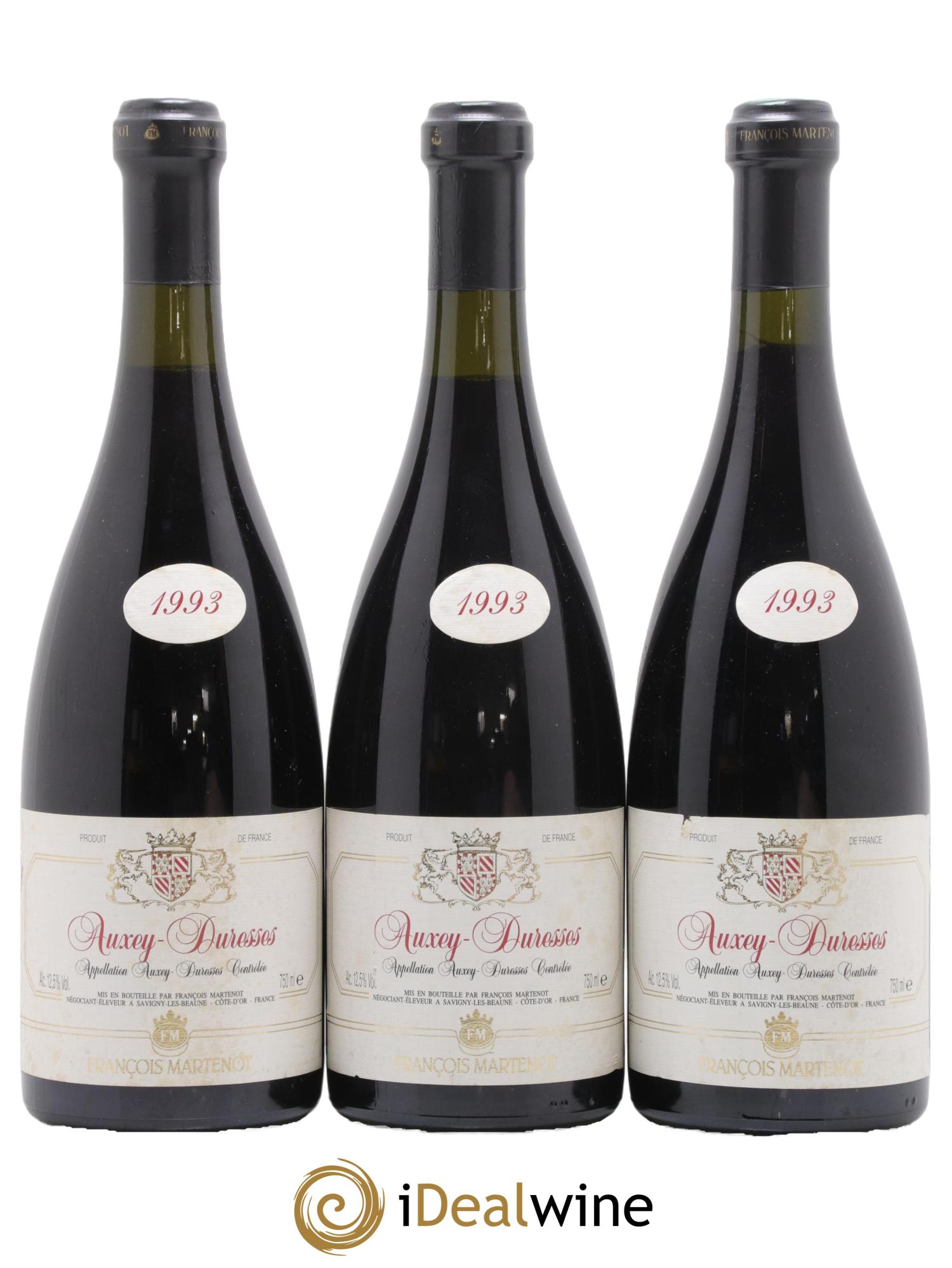 Auxey-Duresses François Martenot 1993 - Lot de 3 bouteilles - 0