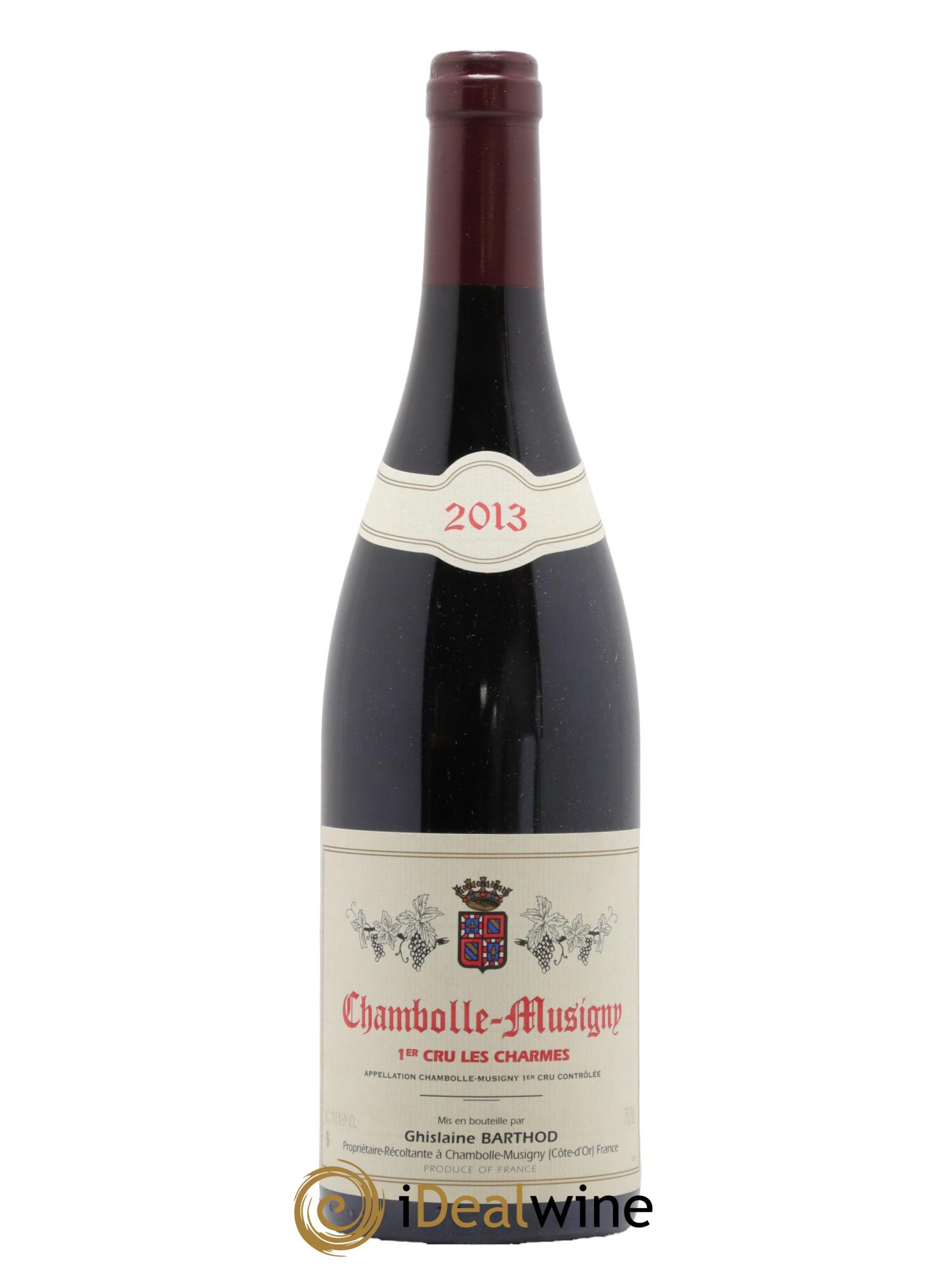 Chambolle-Musigny 1er Cru Les Charmes Ghislaine Barthod 2013 - Lot de 1 bouteille - 0