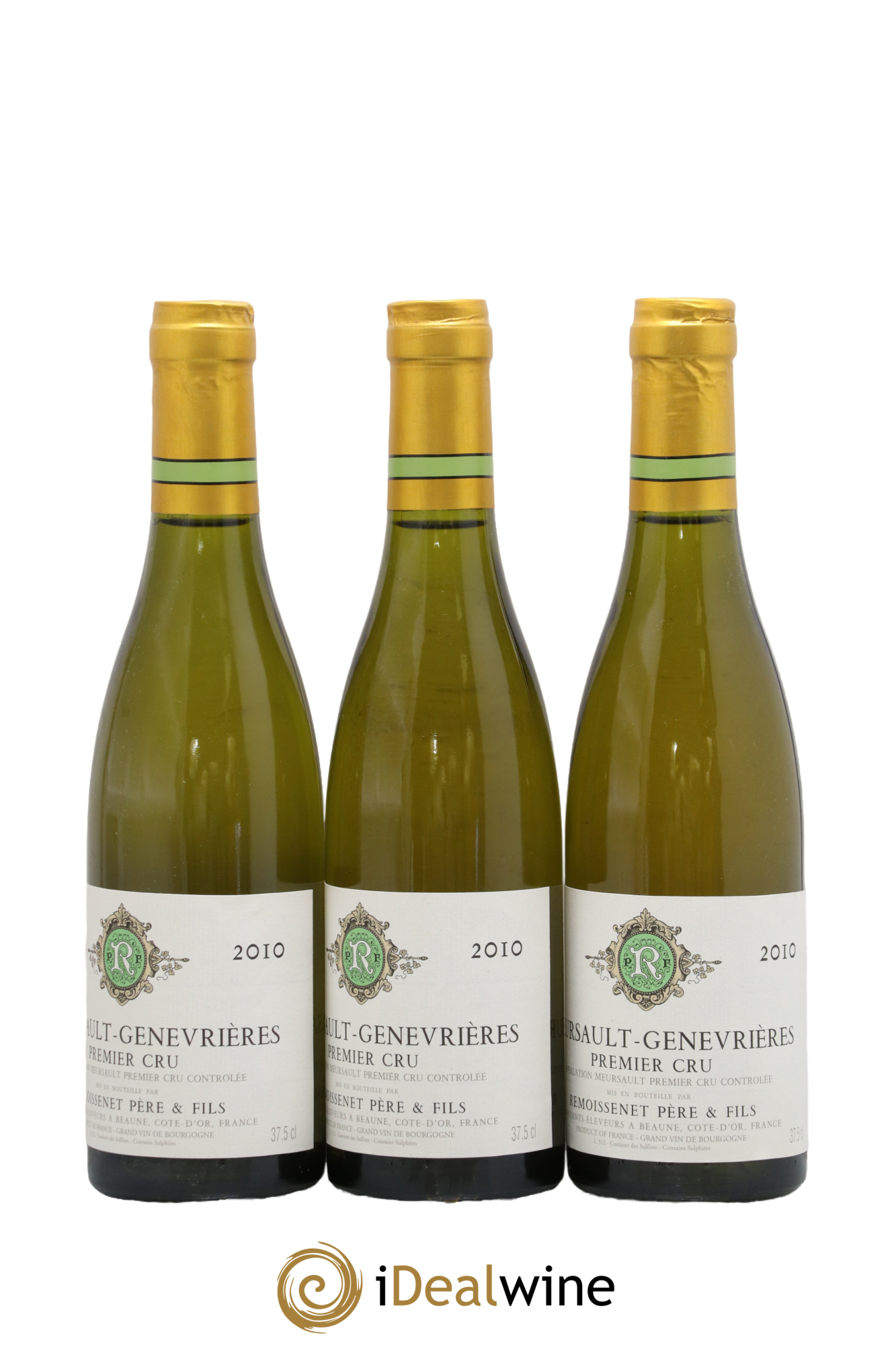 Meursault 1er Cru Genevrières Remoissenet Père et Fils 2010 - Lot de 3 demi bouteilles - 1
