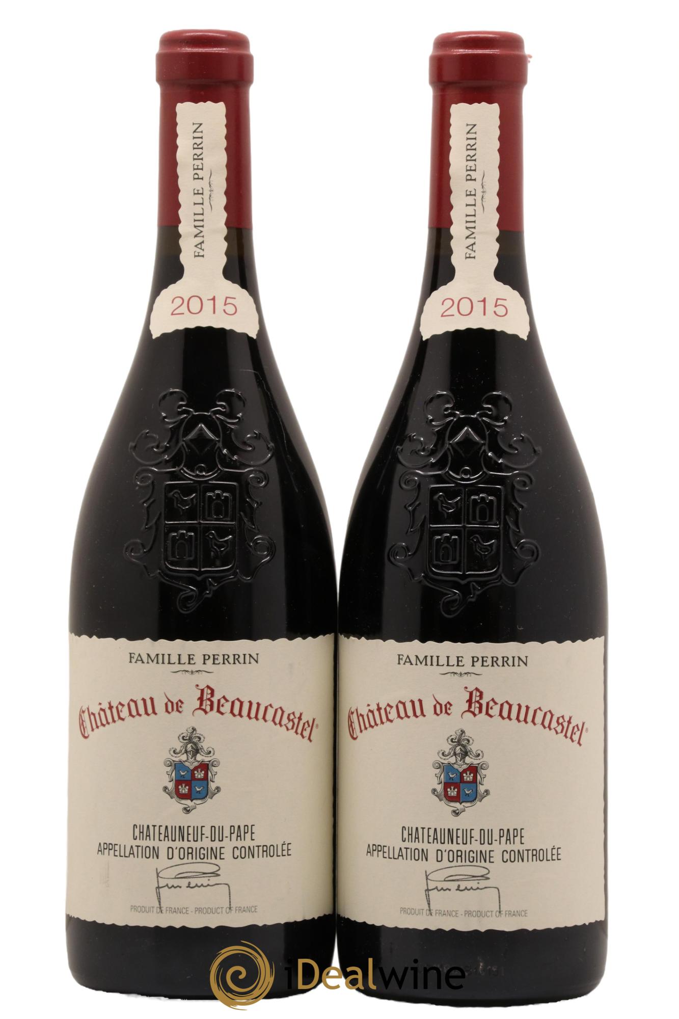Châteauneuf-du-Pape Château de Beaucastel Famille Perrin 2015 - Lot de 2 bouteilles - 0