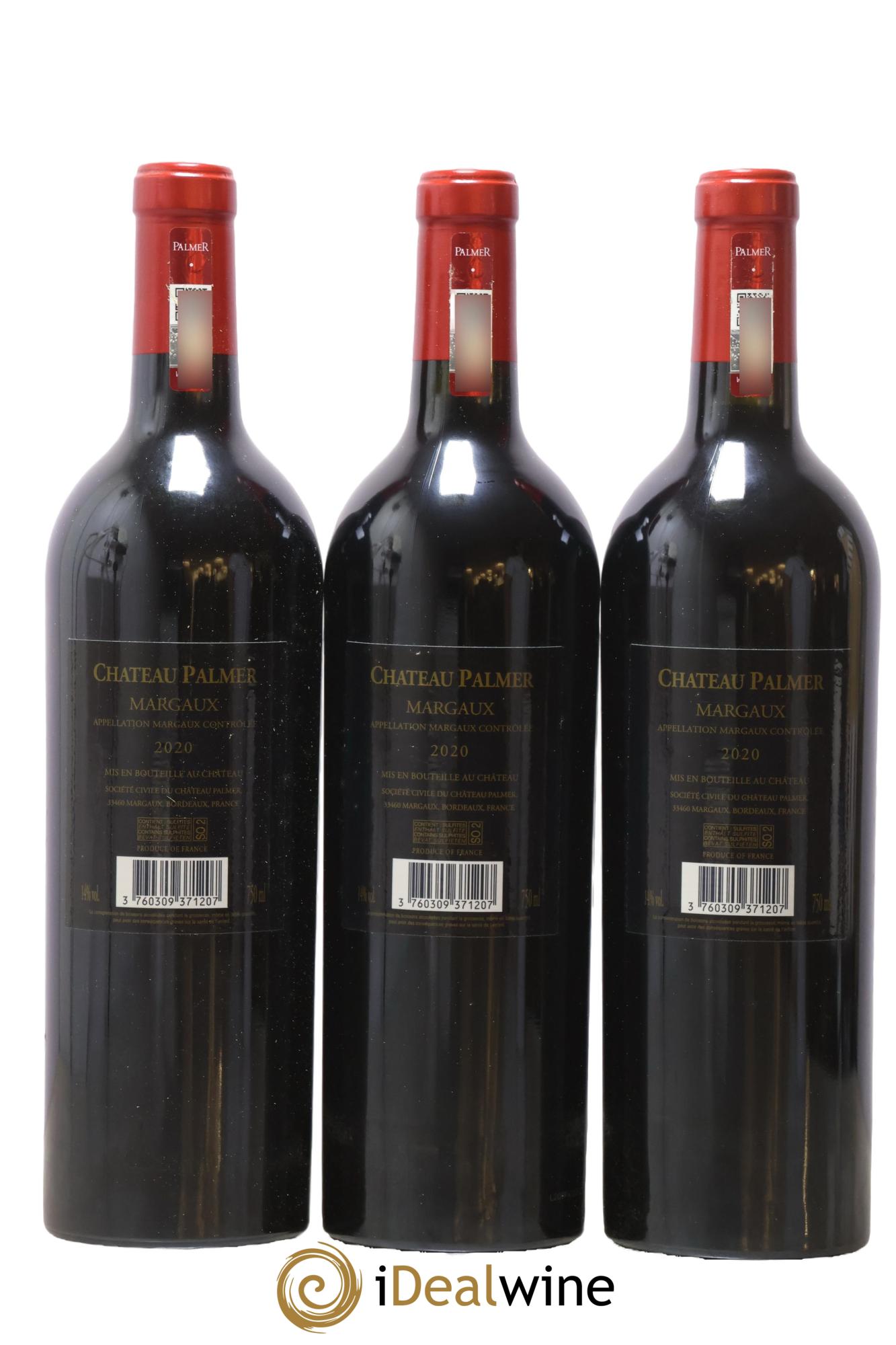 Château Palmer 3ème Grand Cru Classé 2020 - Lot de 3 bouteilles - 1