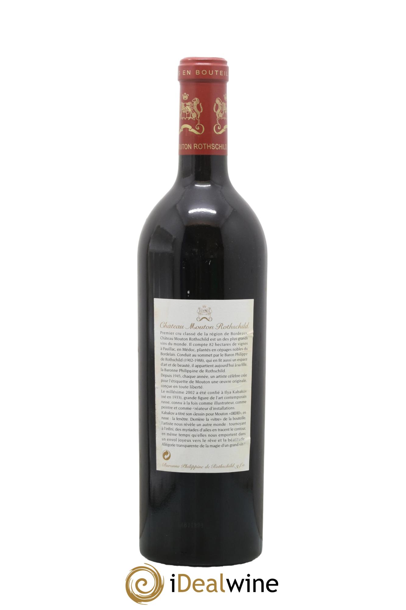 Château Mouton Rothschild 1er Grand Cru Classé 2002 - Lotto di 1 bottiglia - 1