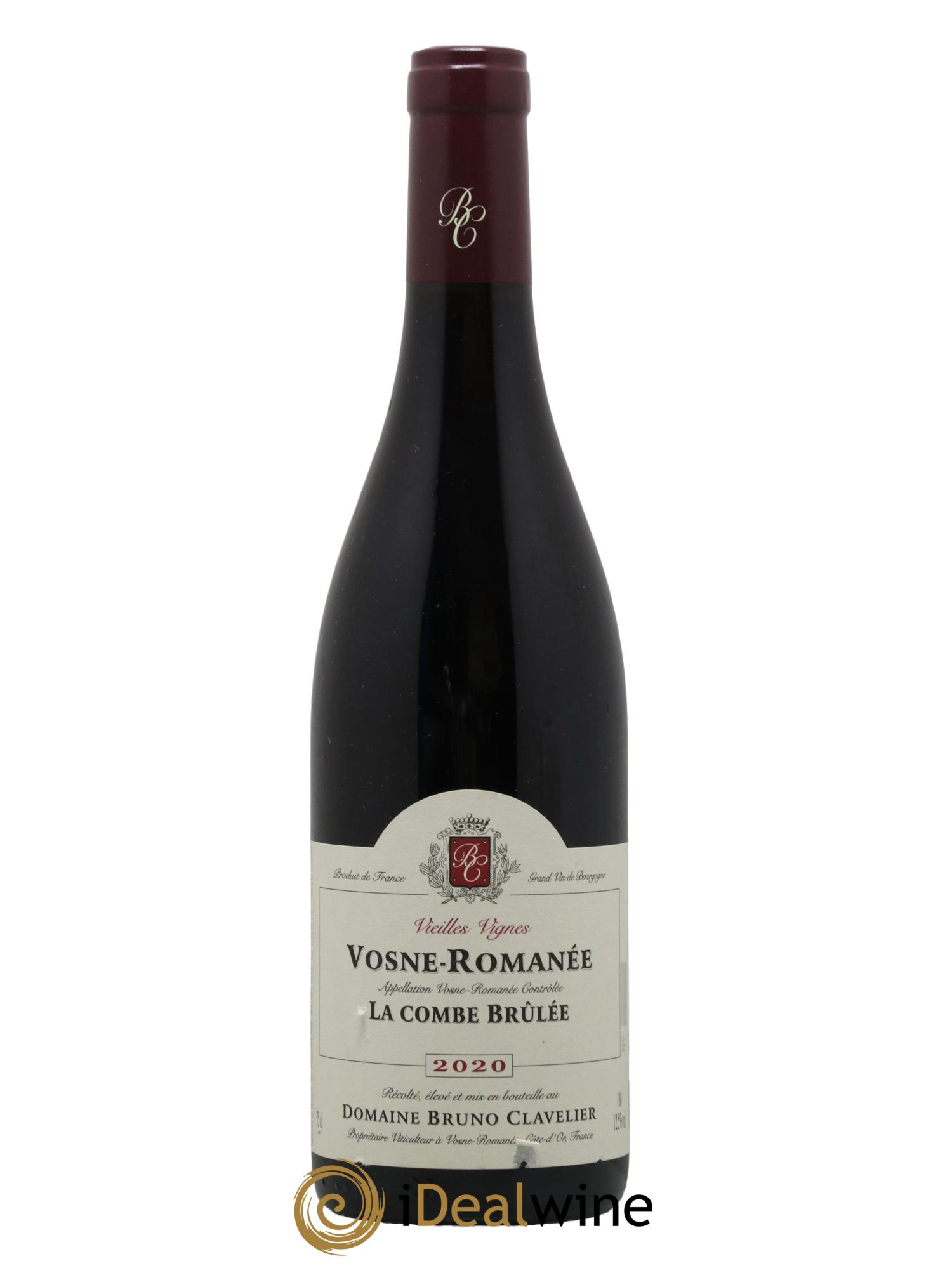 Vosne-Romanée Vieilles vignes La Combe Brûlée Bruno Clavelier 2020 - Lot de 1 bouteille - 0