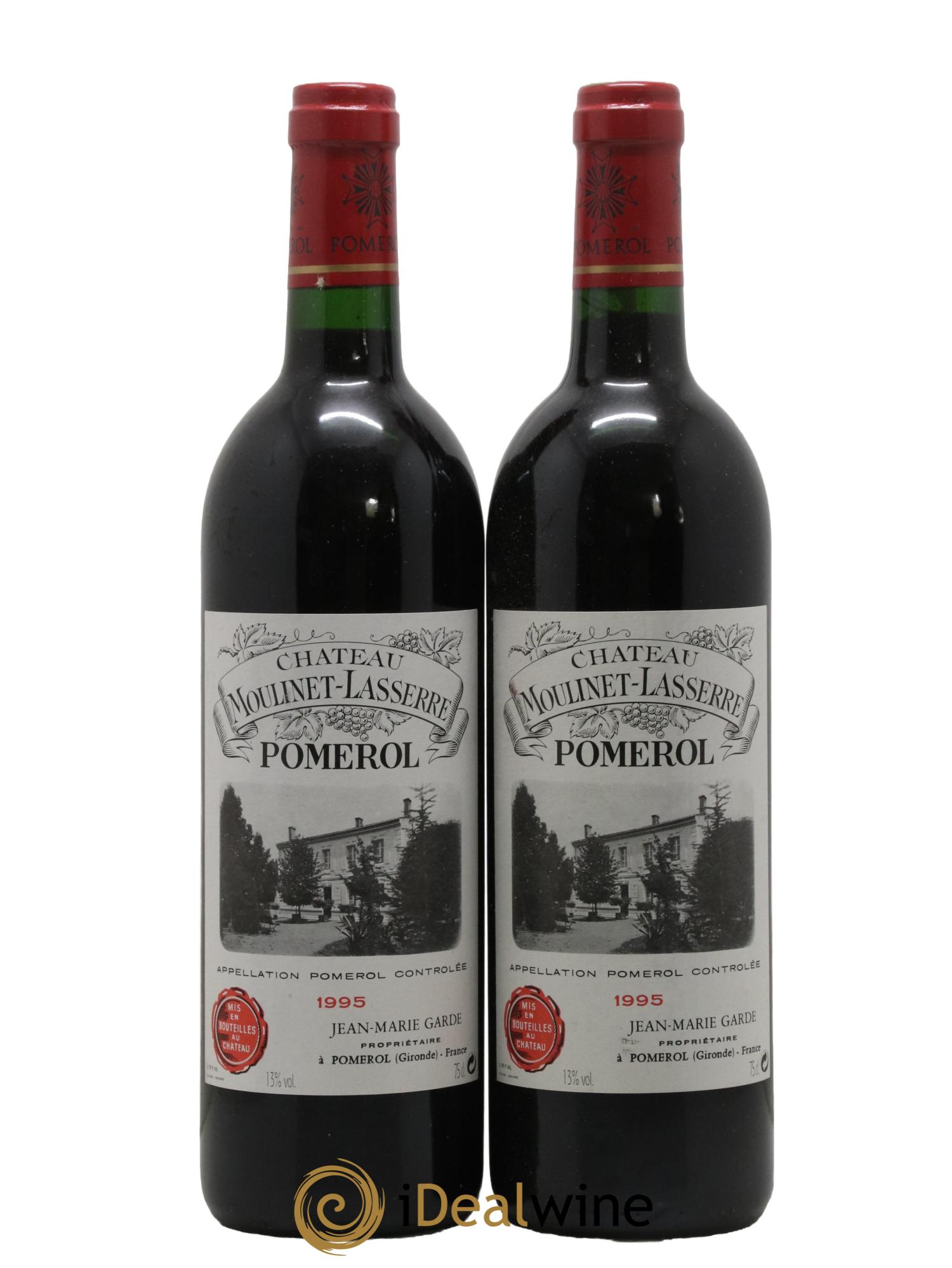 Château Moulinet Lasserre 1995 - Lot de 2 bouteilles - 0