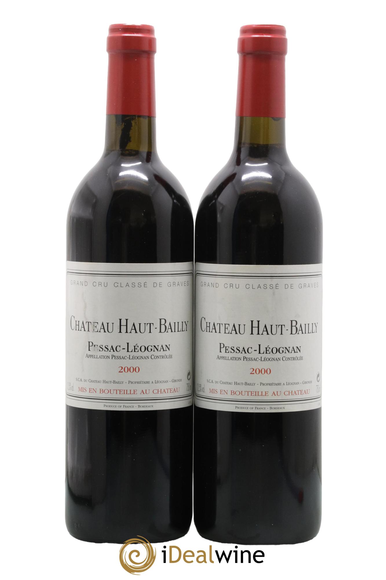 Château Haut-Bailly Cru Classé de Graves 2000 - Lot of 2 bottles - 0