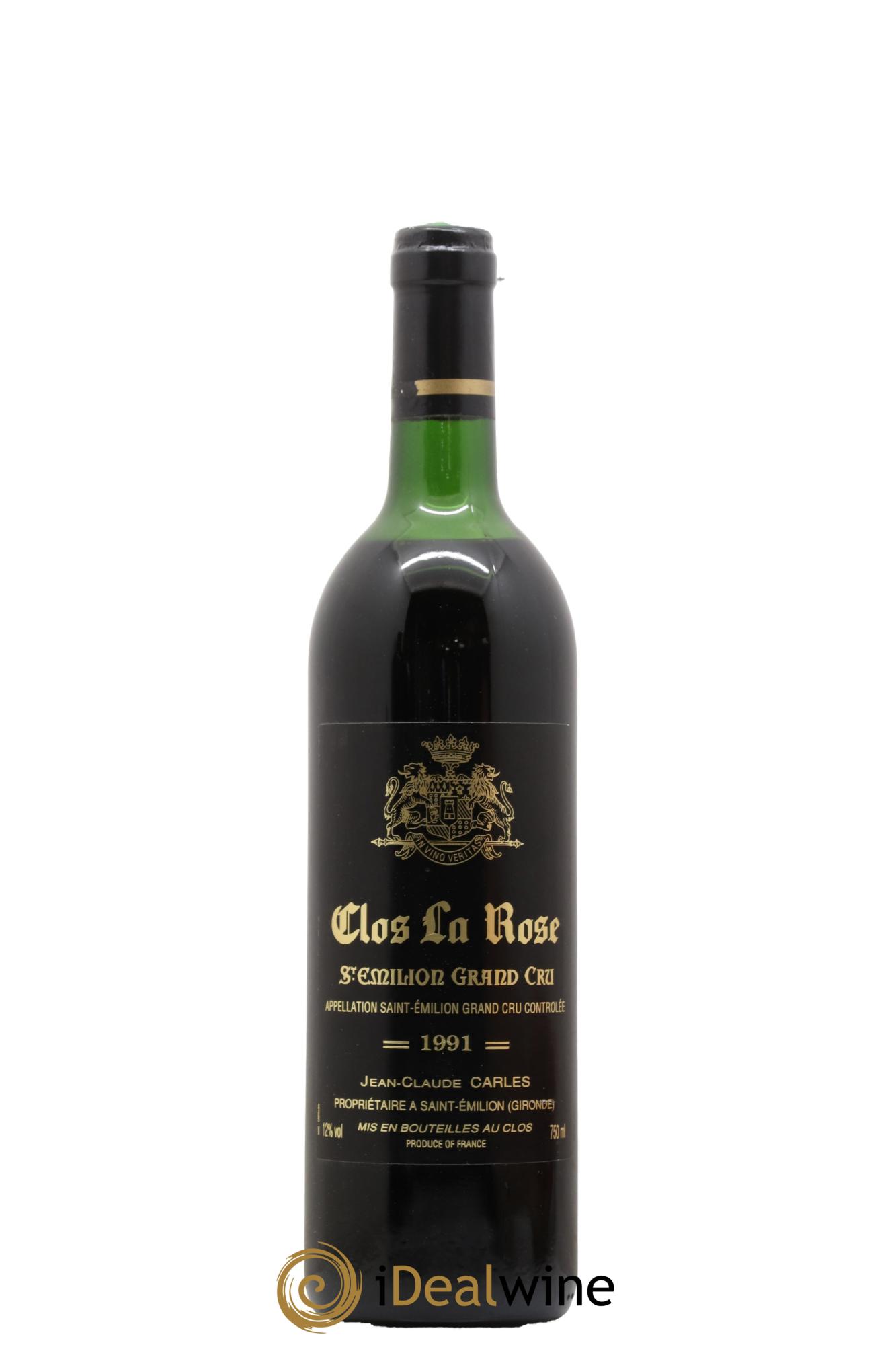 Saint-Émilion Grand Cru Clos La Rose 1991 - Lot de 1 bouteille - 0