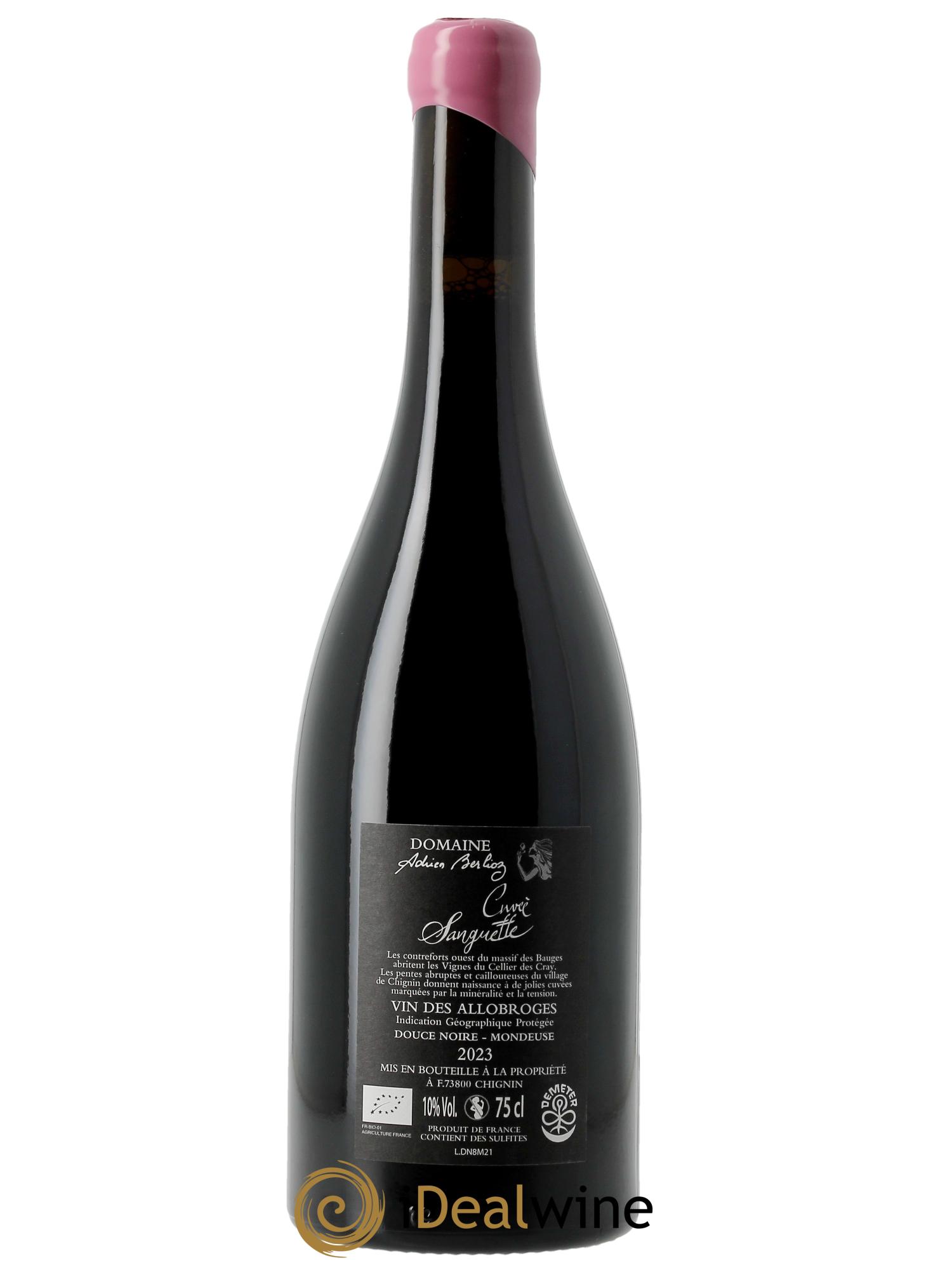 Vin de Savoie Douce Noire Sanguette Adrien Berlioz 2023 - Lot of 1 bottle - 1