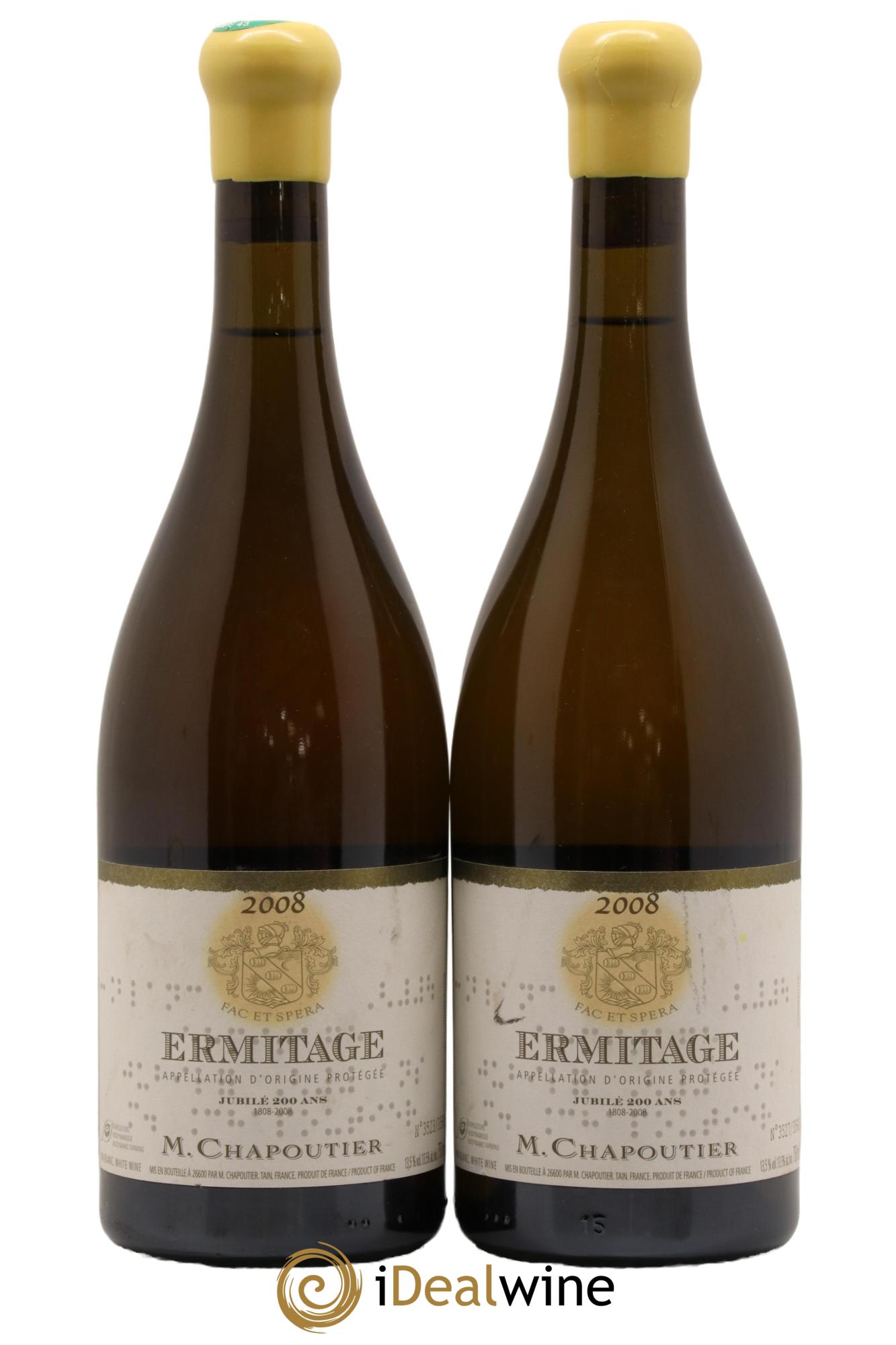Hermitage Ermitage l'Ermite Chapoutier Cuvee Speciale Jubile 200 ans 2008 - Posten von 2 Flaschen - 0