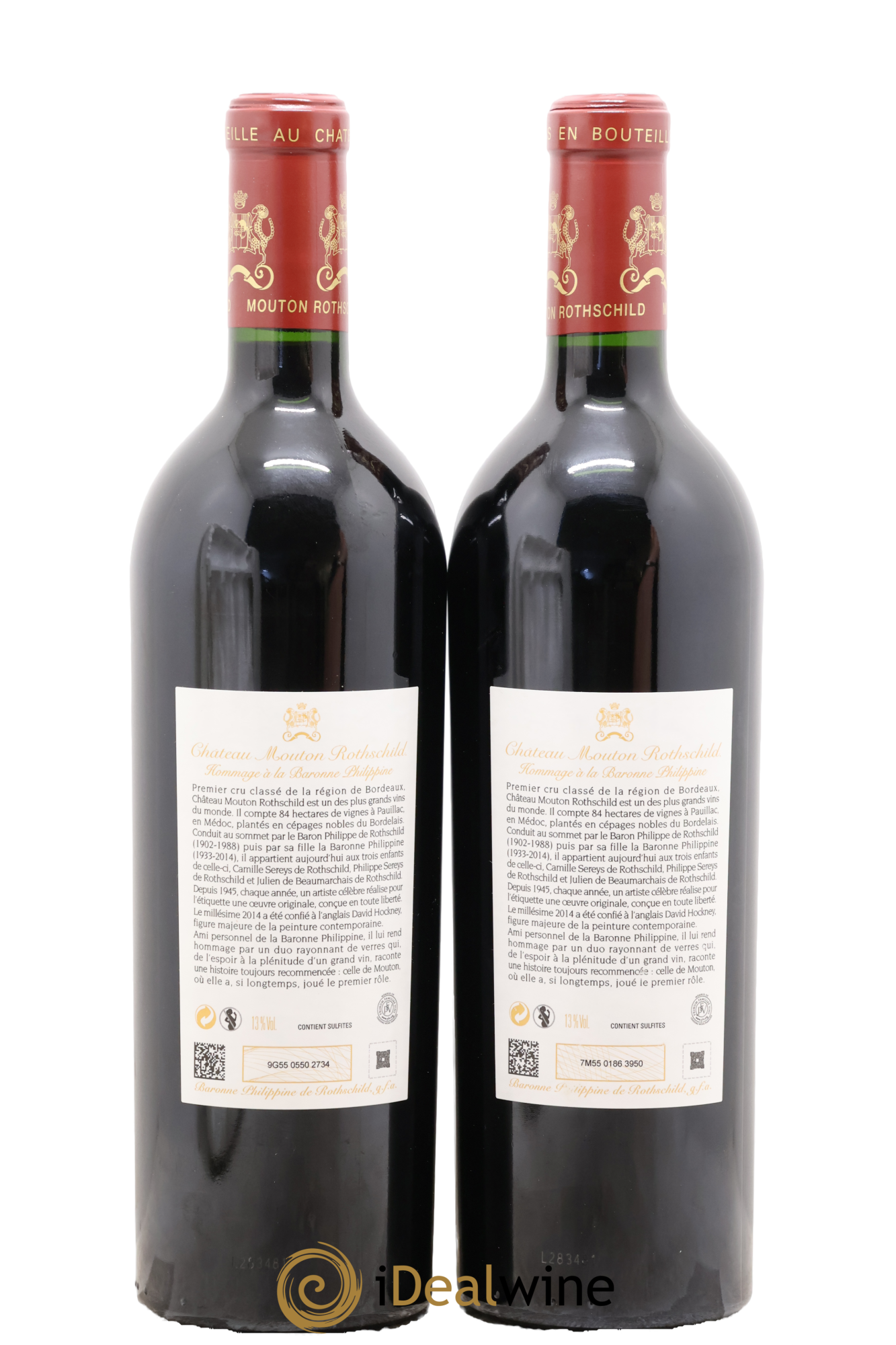Château Mouton Rothschild 1er Grand Cru Classé 2014 - Lot de 2 bouteilles - 1