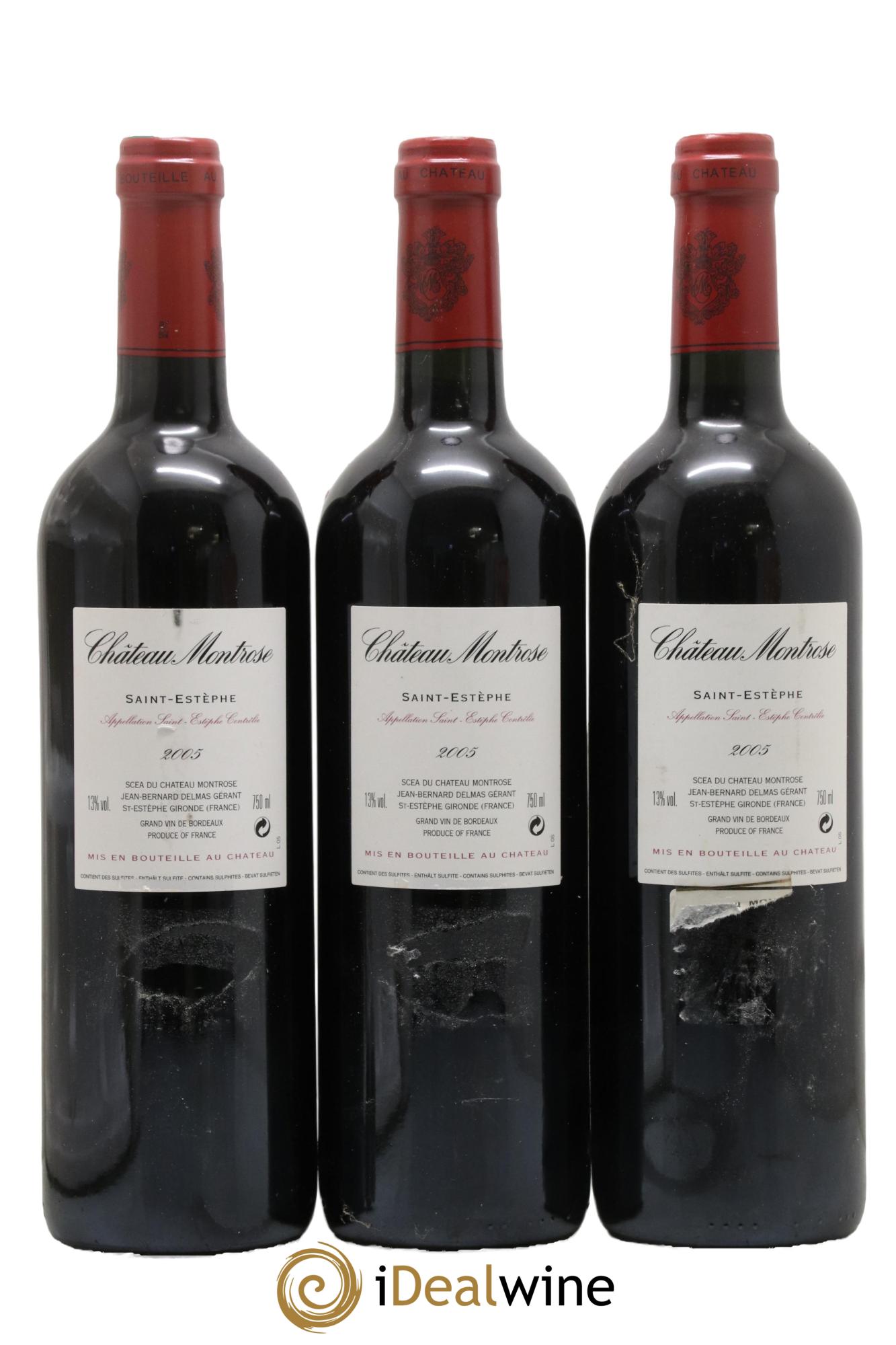 Château Montrose 2ème Grand Cru Classé 2005 - Lot de 3 bouteilles - 1