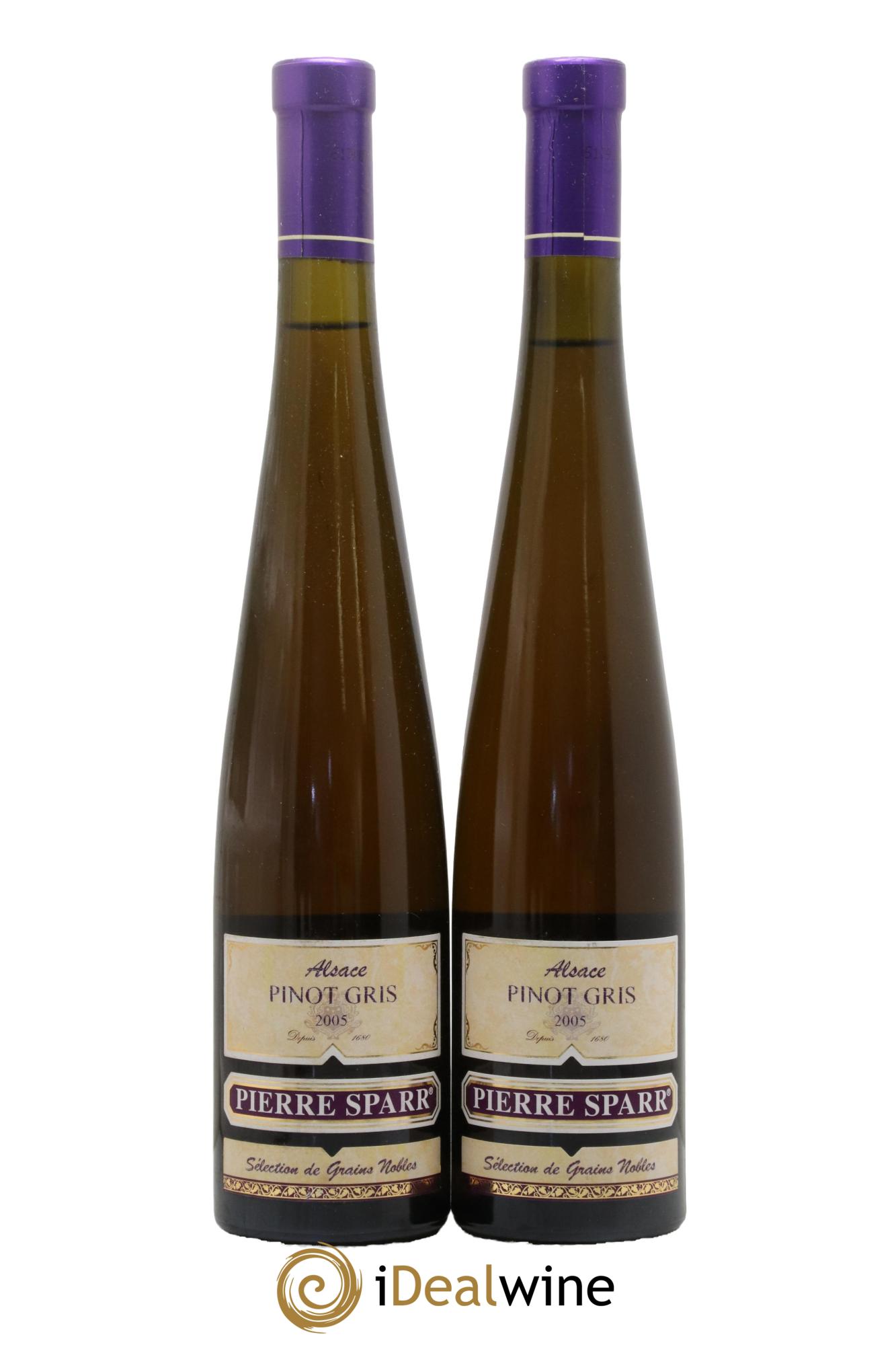 Alsace Pinot Gris Sélection de Grains Nobles Pierre Sparr  2005 - Lot de 2 format 50cls - 0
