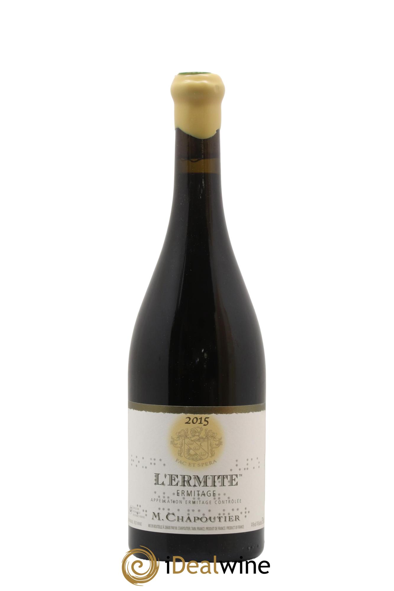 Hermitage Ermitage l'Ermite Chapoutier 2015 - Lot de 1 bouteille - 1