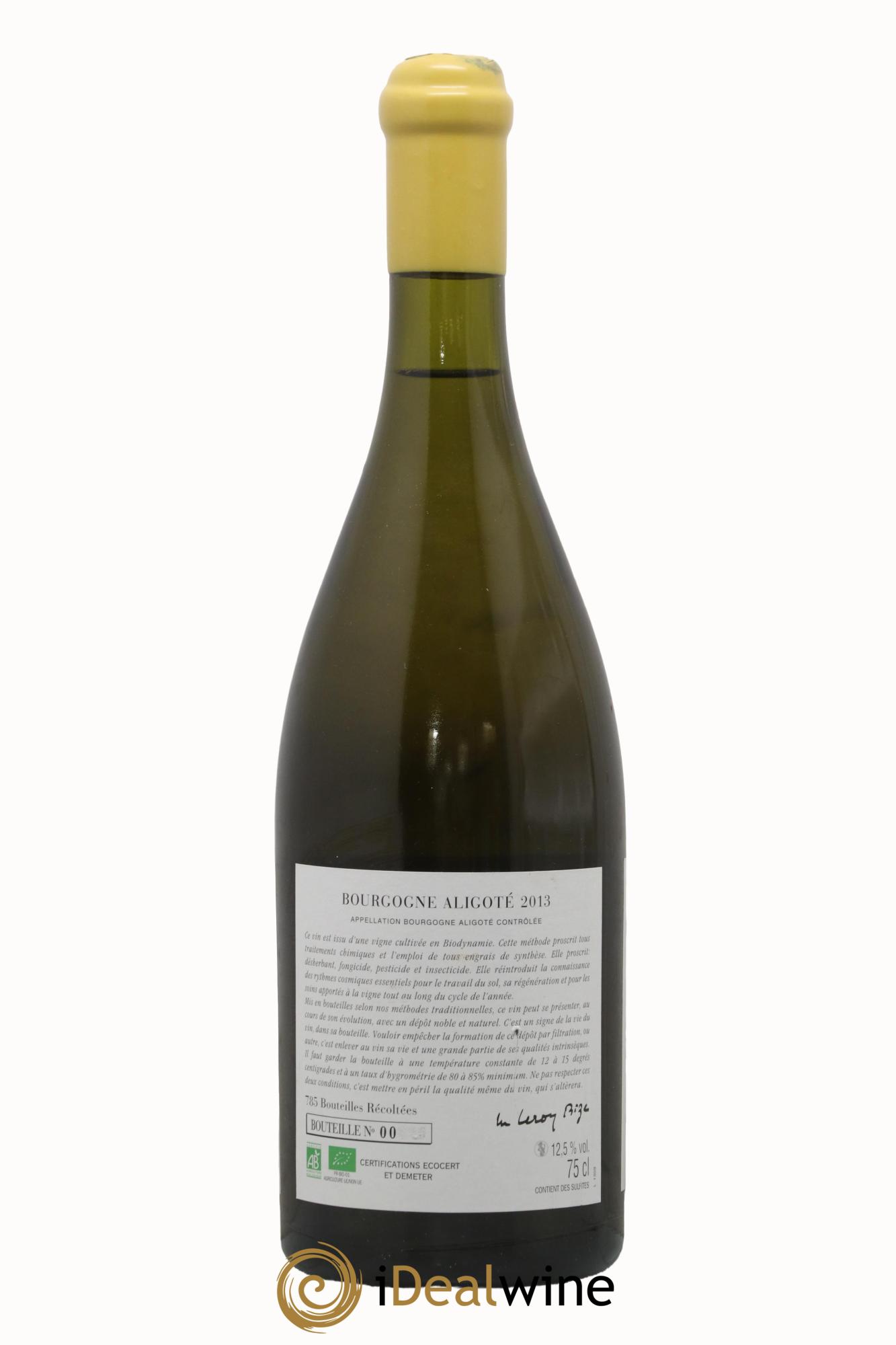 Bourgogne Aligoté Sous Chatelet d'Auvenay (Domaine) 2013 - Lot de 1 bouteille - 1