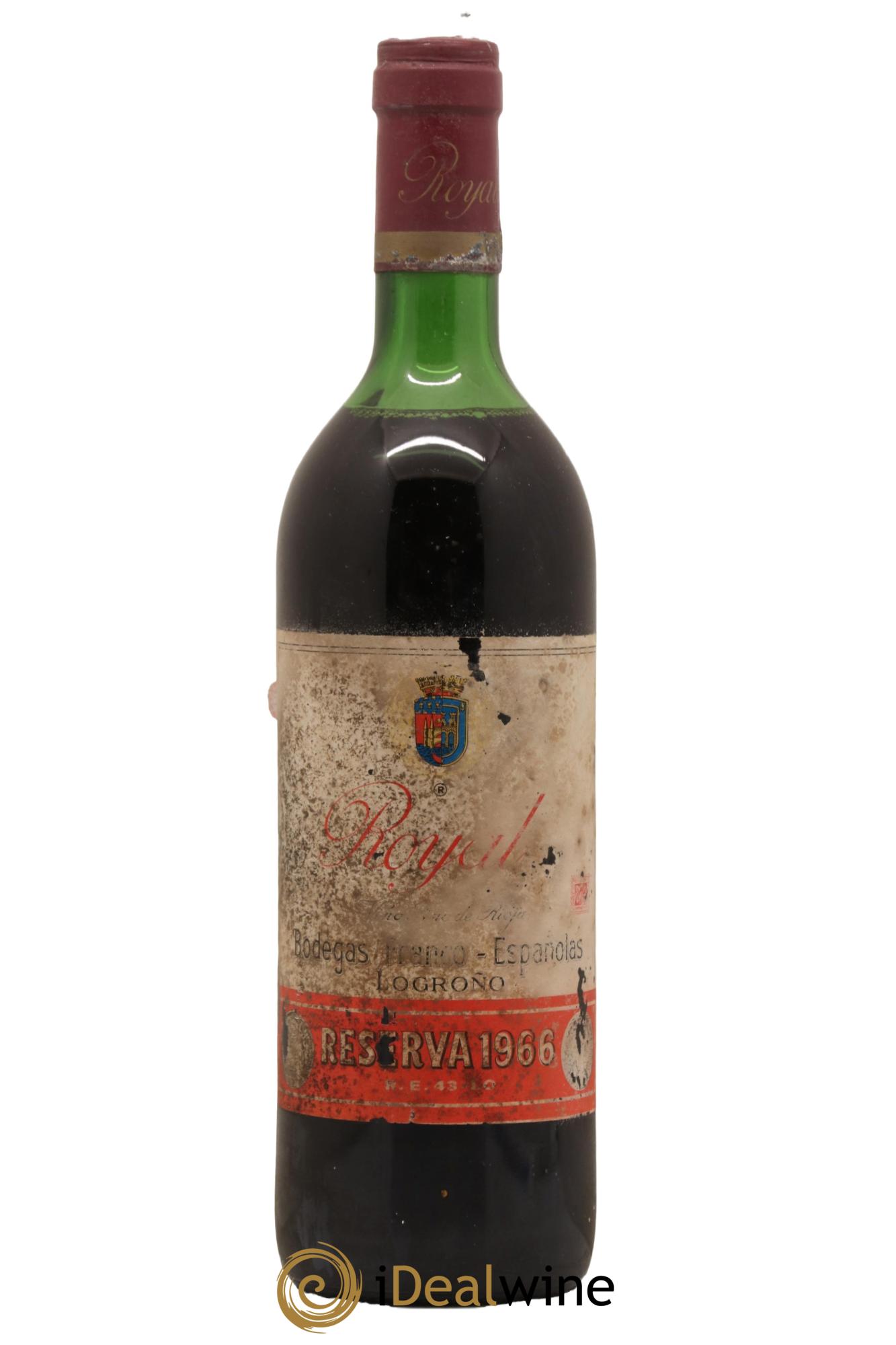 Rioja DOCA Royal Bodega Franco Esplanolas 1966 - Posten von 1 Flasche - 0